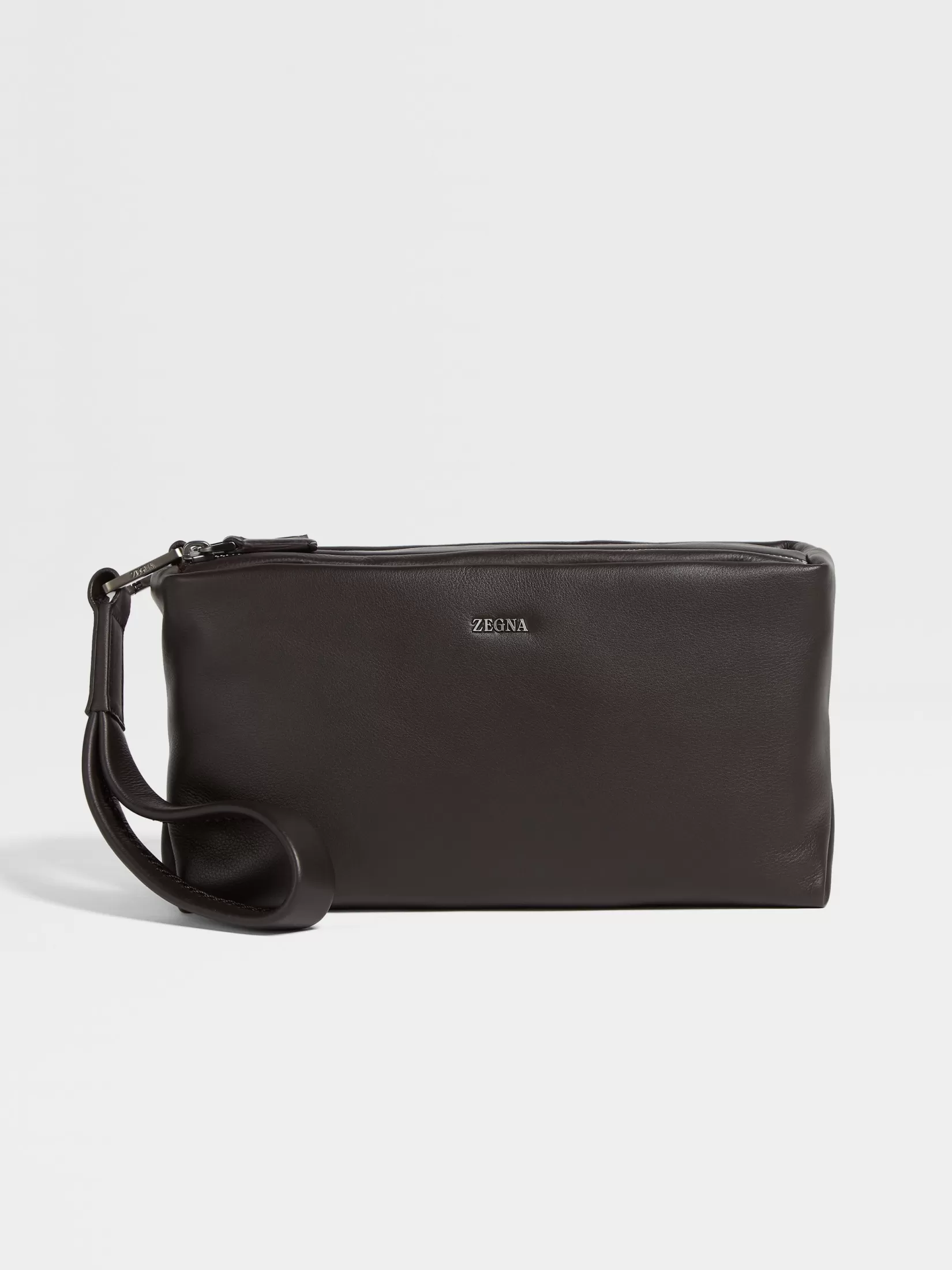 Cheap ZEGNA Bolso de Mano Softy en SECONDSKIN Marrón Oscuro Marrónoscuro