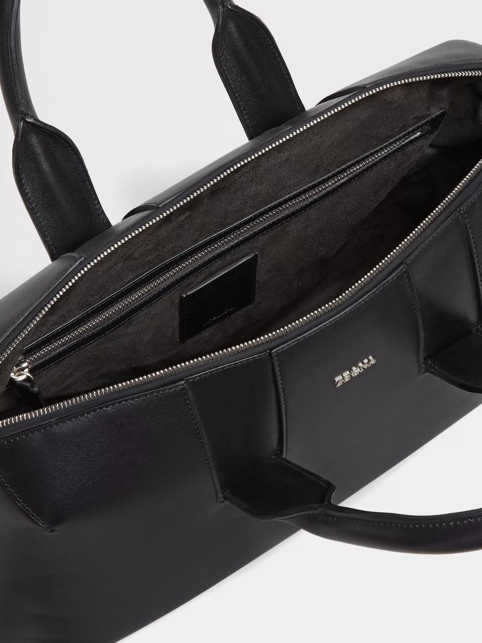 Hot ZEGNA Bolso de Trabajo de Piel Color Negro