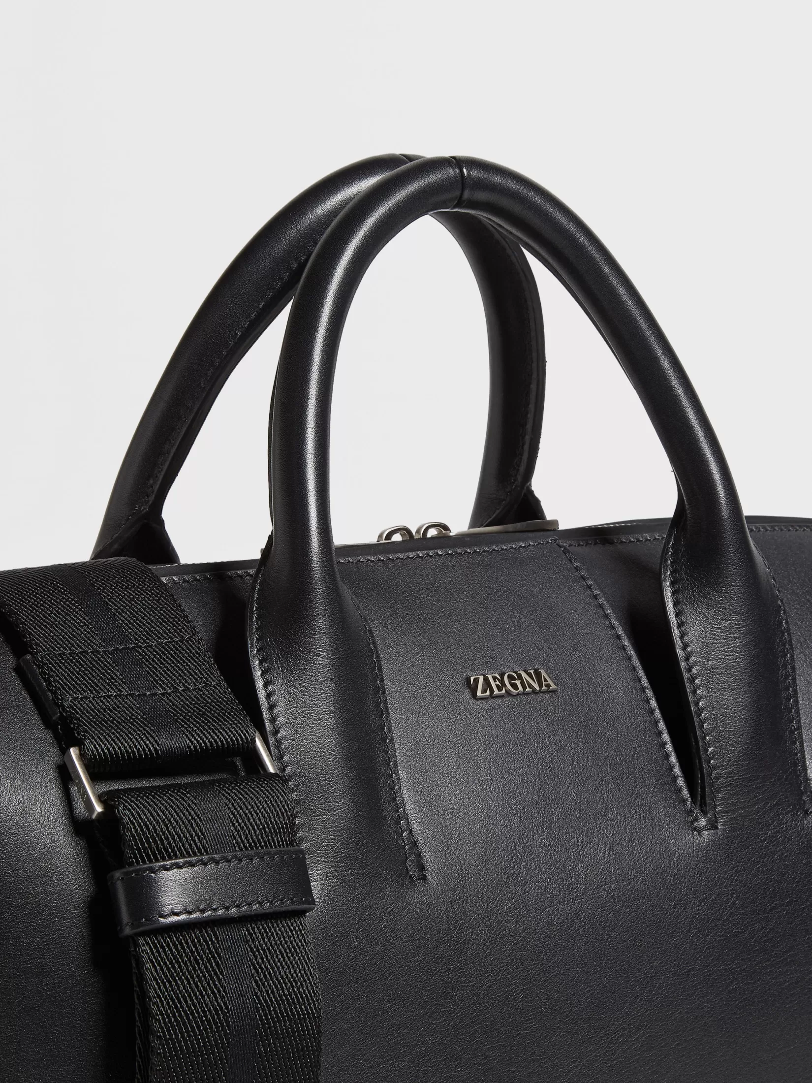 Hot ZEGNA Bolso de Trabajo de Piel Color Negro