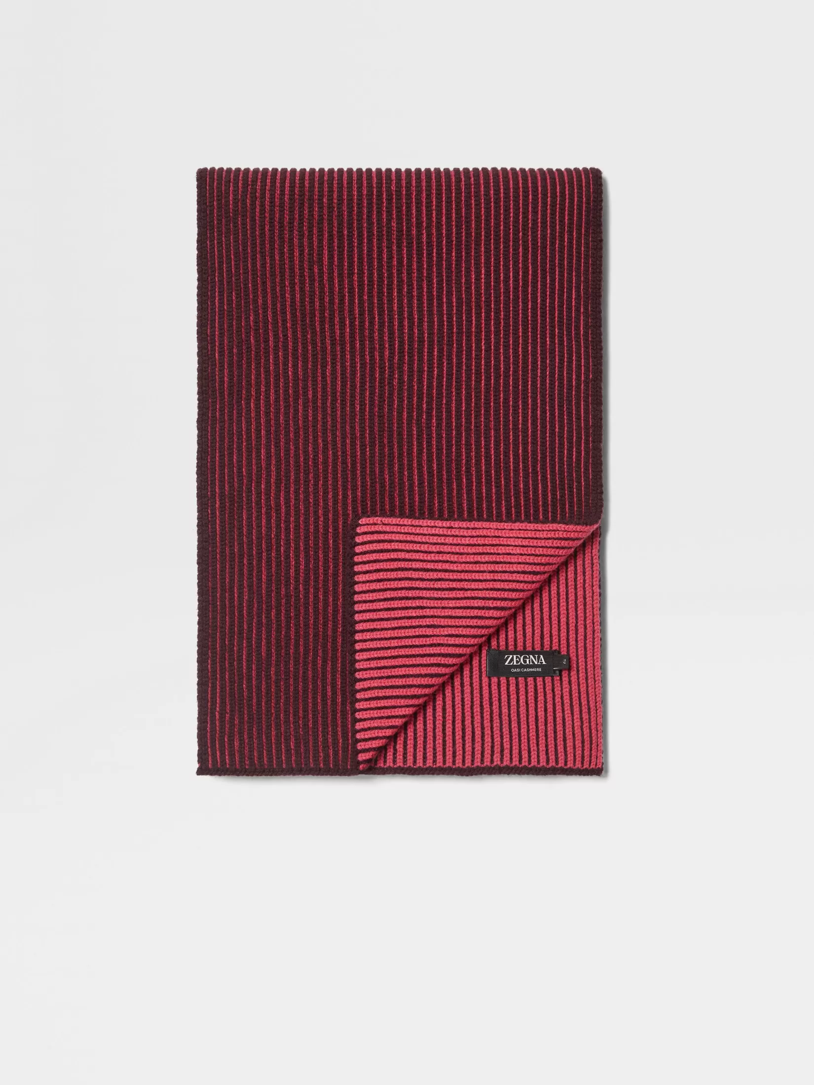 Shop ZEGNA Bufanda en Oasi Cashmere Fucsia y Violeta Oscuro Fucsia/Violetaoscuro