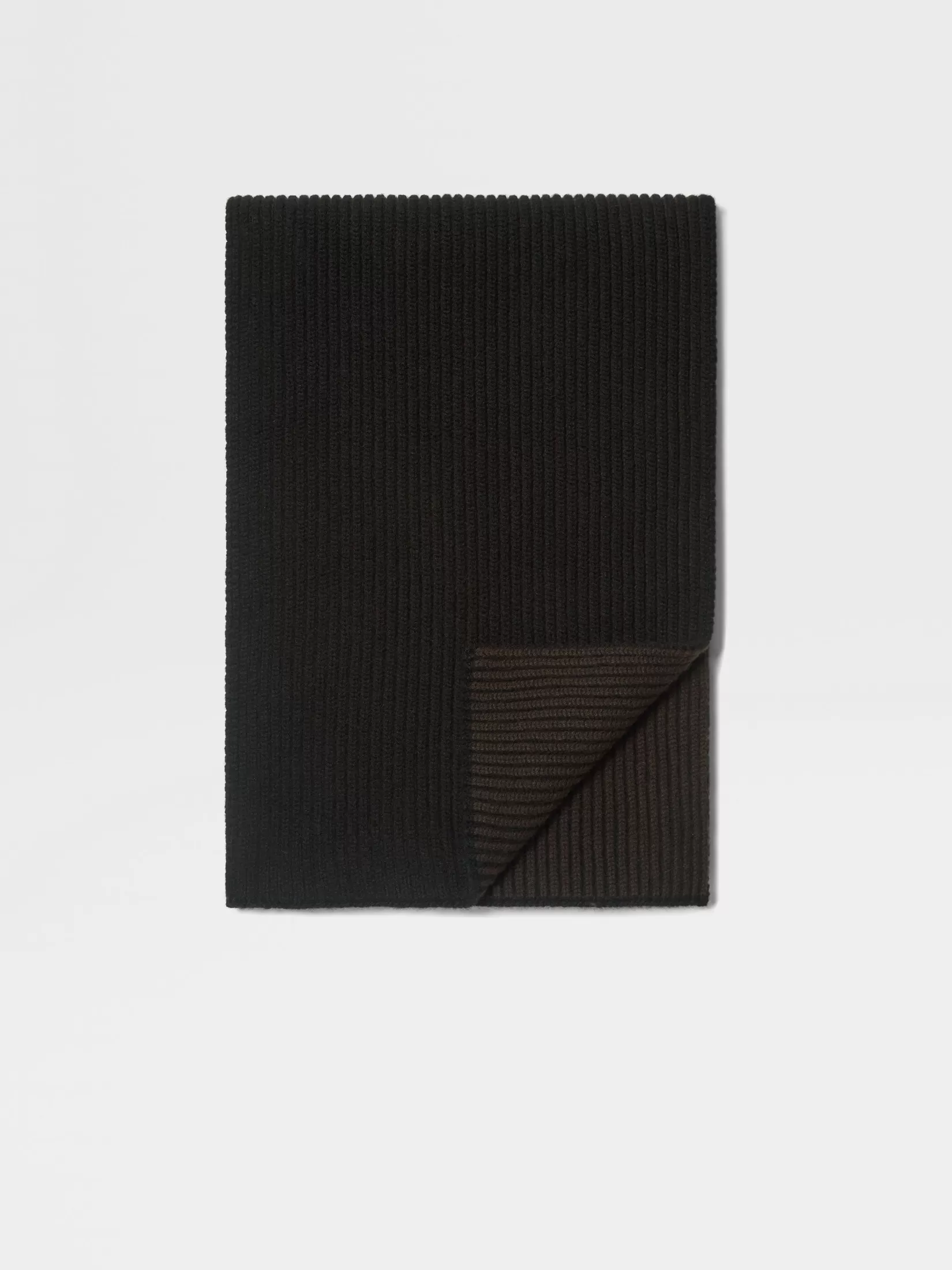 Store ZEGNA Bufanda en Oasi Cashmere Negro y Marrón Oscuro Negro/Marrónoscuro