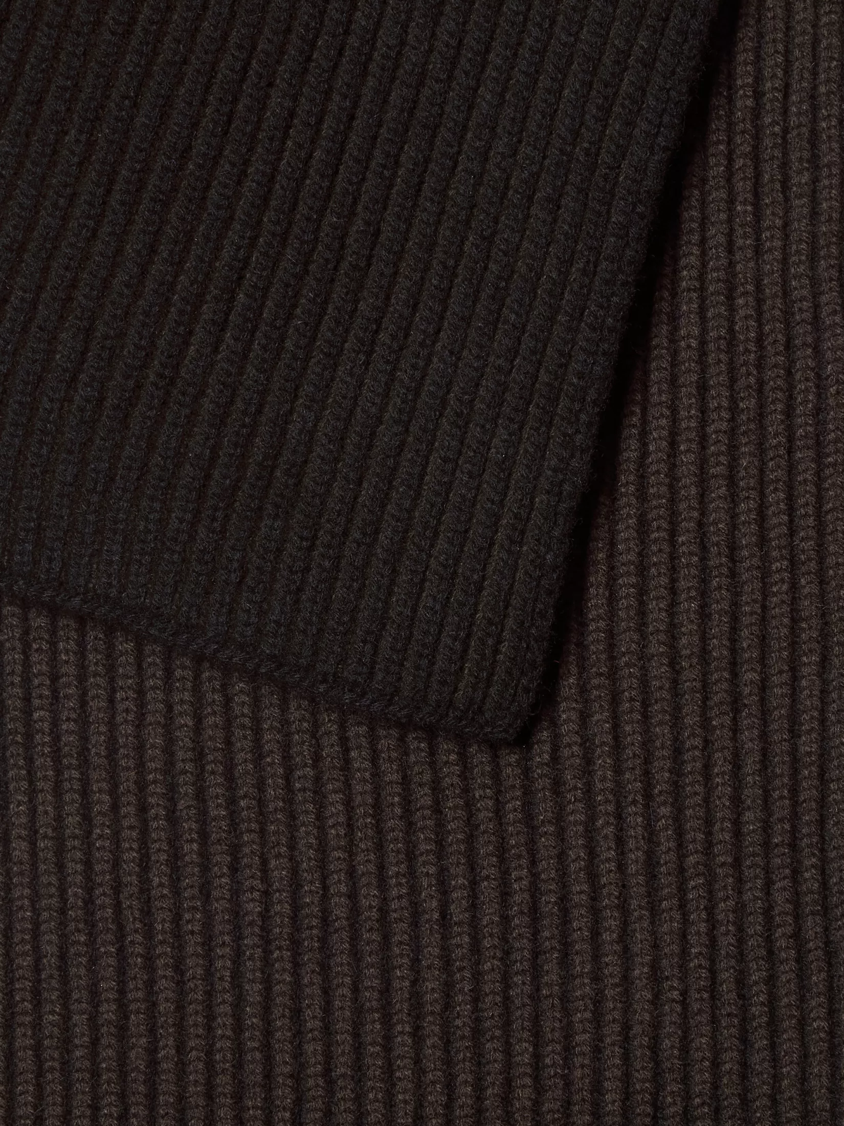Store ZEGNA Bufanda en Oasi Cashmere Negro y Marrón Oscuro Negro/Marrónoscuro