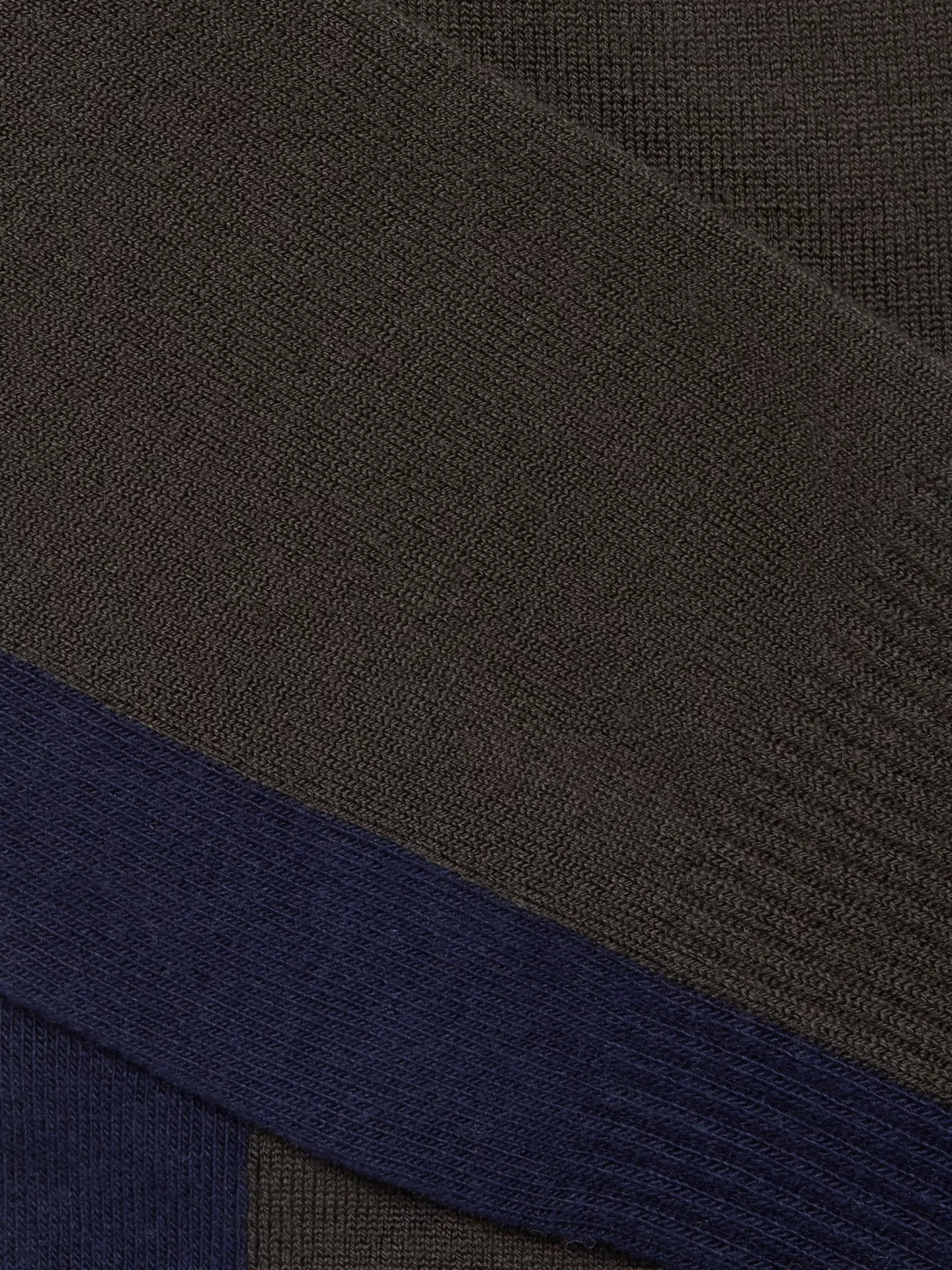 Hot ZEGNA Calcetines en Mezcla de Lana Techmerino™ Color Marrón y Azul Marrón/Azul