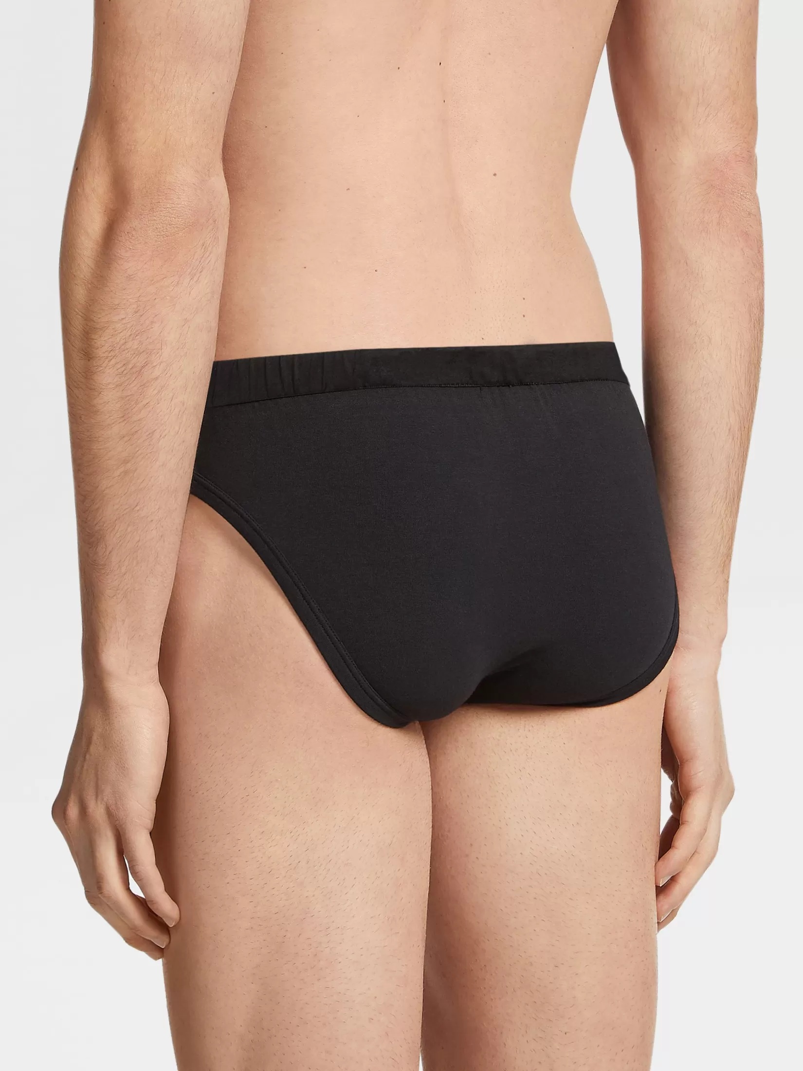 New ZEGNA Calzoncillos Slip de Algodón Color Negro