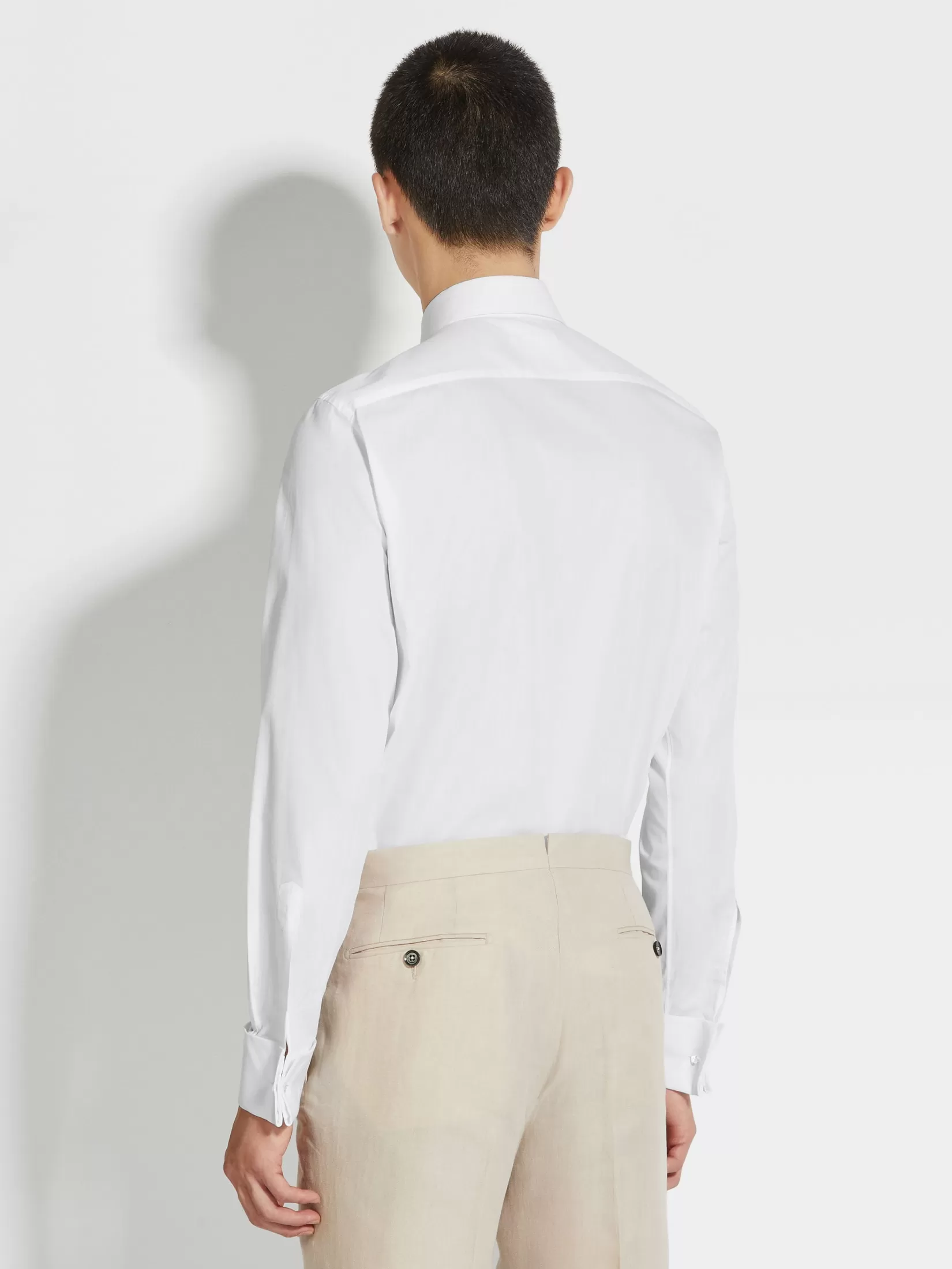 Best Sale ZEGNA Camisa de Fiesta en Trofeo™ Silk Color Blanco
