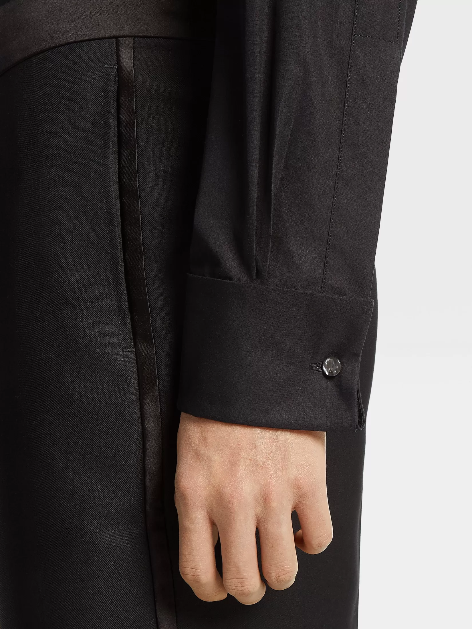 Hot ZEGNA Camisa de Fiesta en Trofeo™ Silk Color Negro