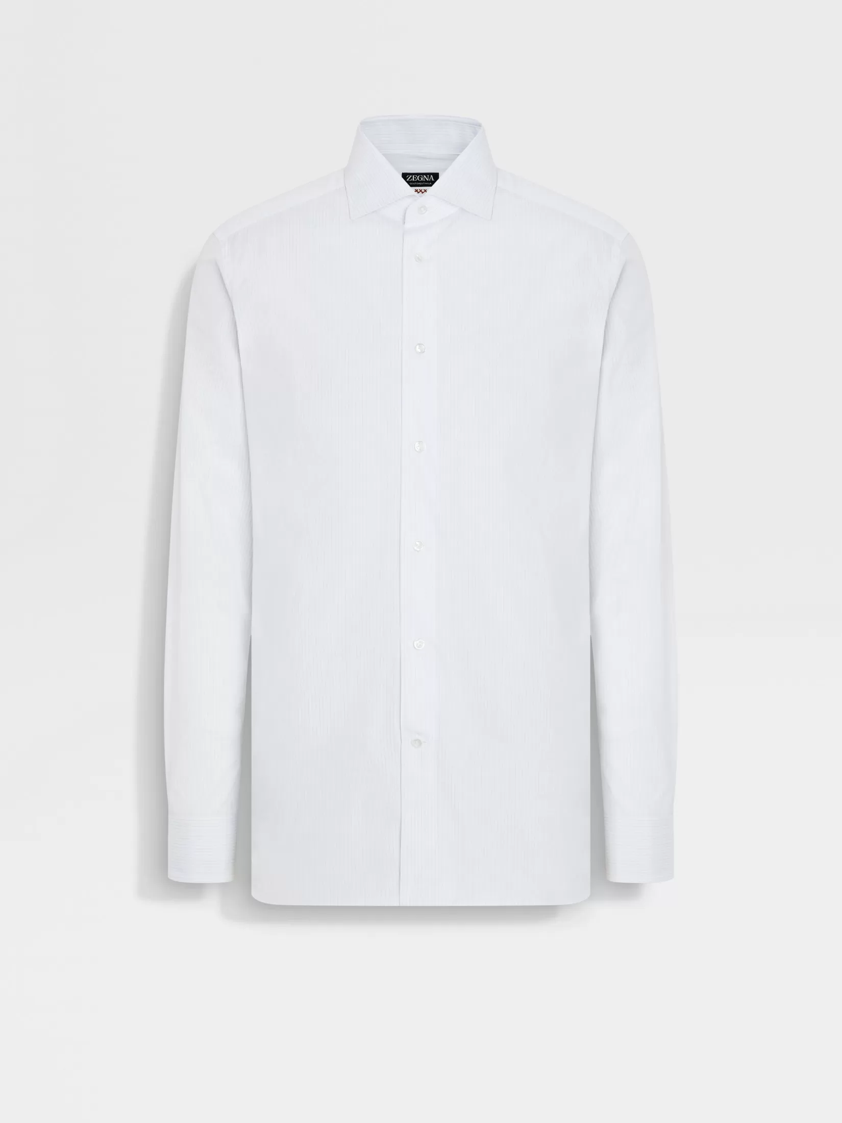 Outlet ZEGNA Camisa en Algodón Centoventimila a Rayas Color Blanco y Azul Claro Blanco/Azulclaro