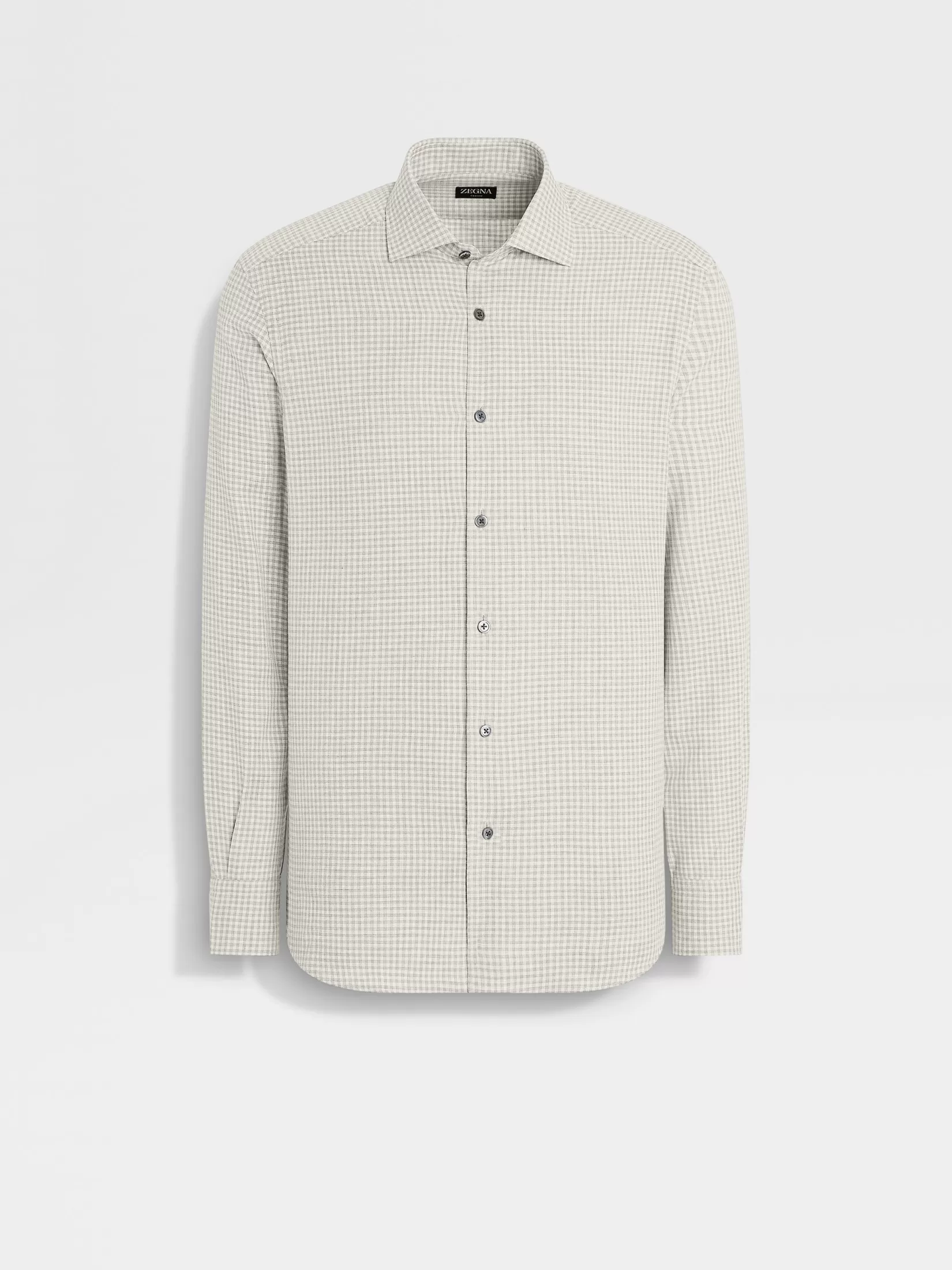 Clearance ZEGNA Camisa en Cashco Grisclaro/Grisoscuro