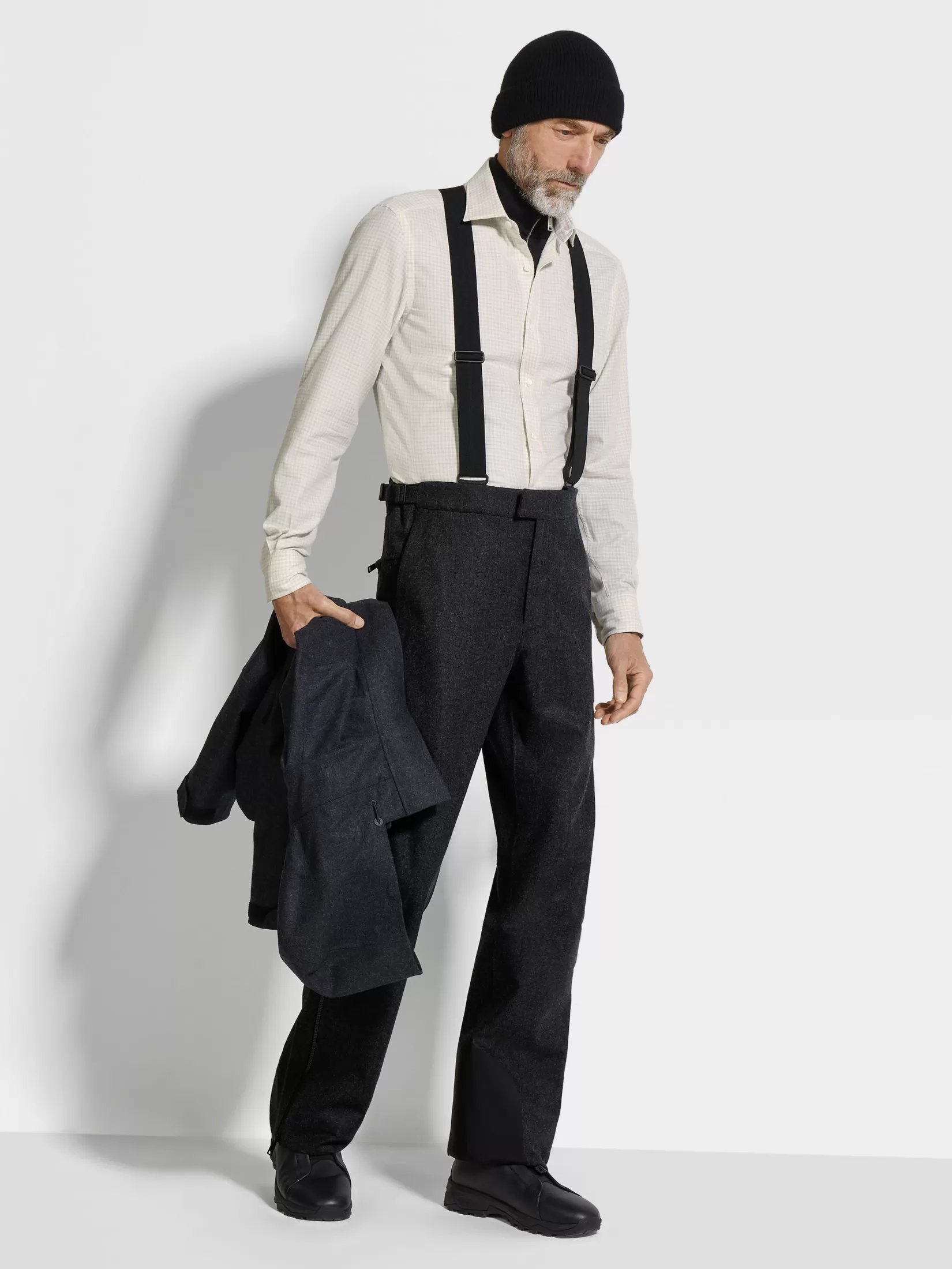 Clearance ZEGNA Camisa en Cashco Grisclaro/Grisoscuro