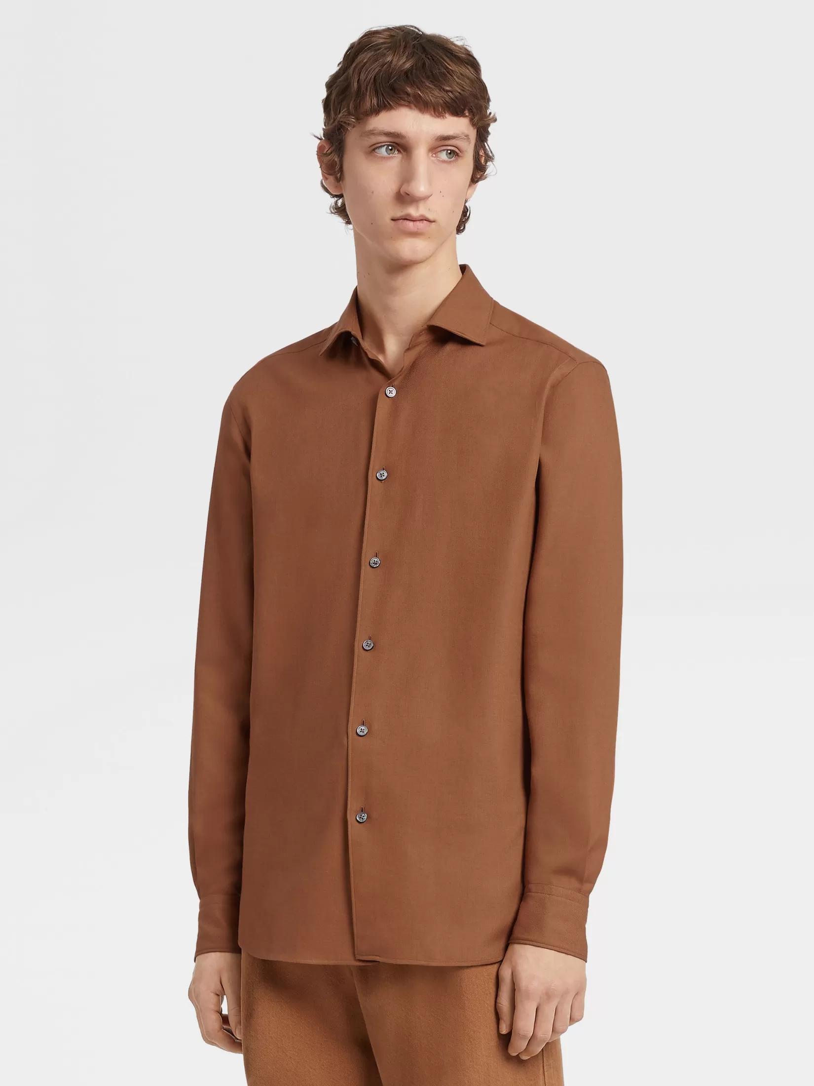 Best ZEGNA Camisa en Cashco Foliage