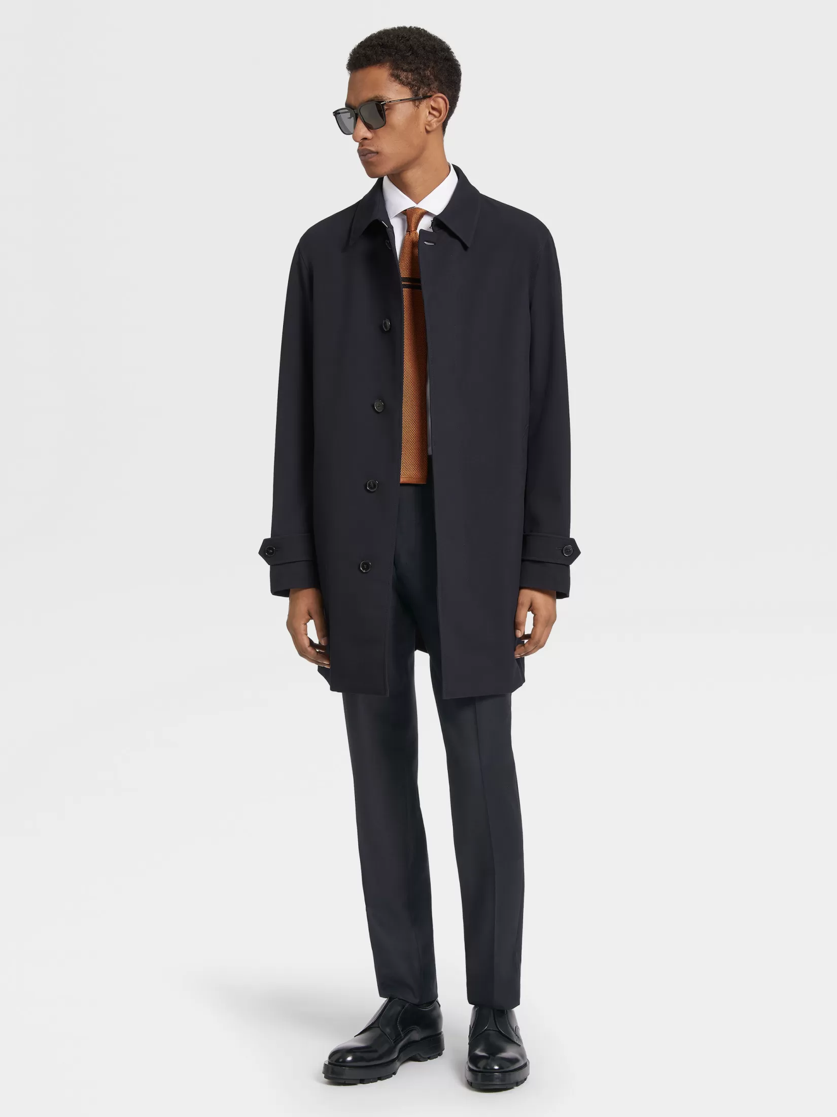 Clearance ZEGNA Camisa Sartorial en Algodón Sea Island de Manga Larga Color Blanco