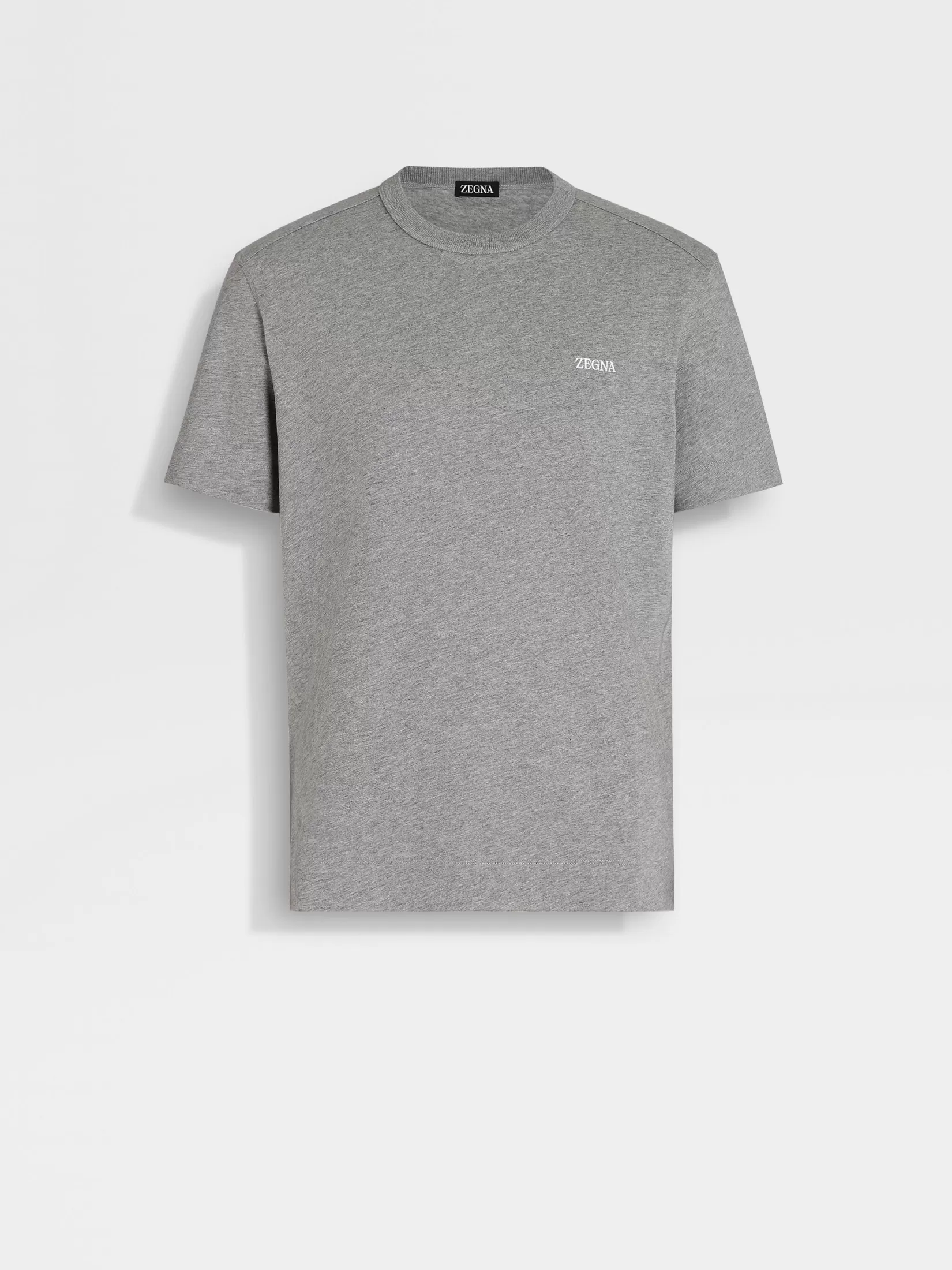 Sale ZEGNA Camiseta de Algodón Color Gris Mixto Grismixto