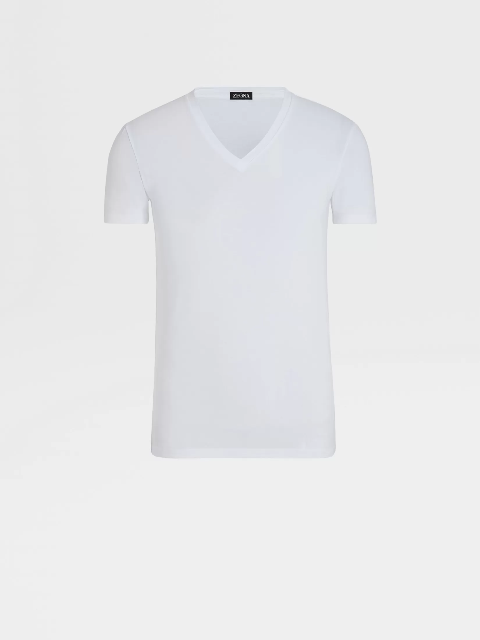 Clearance ZEGNA Camiseta de Algodón Elástico Color Blanco