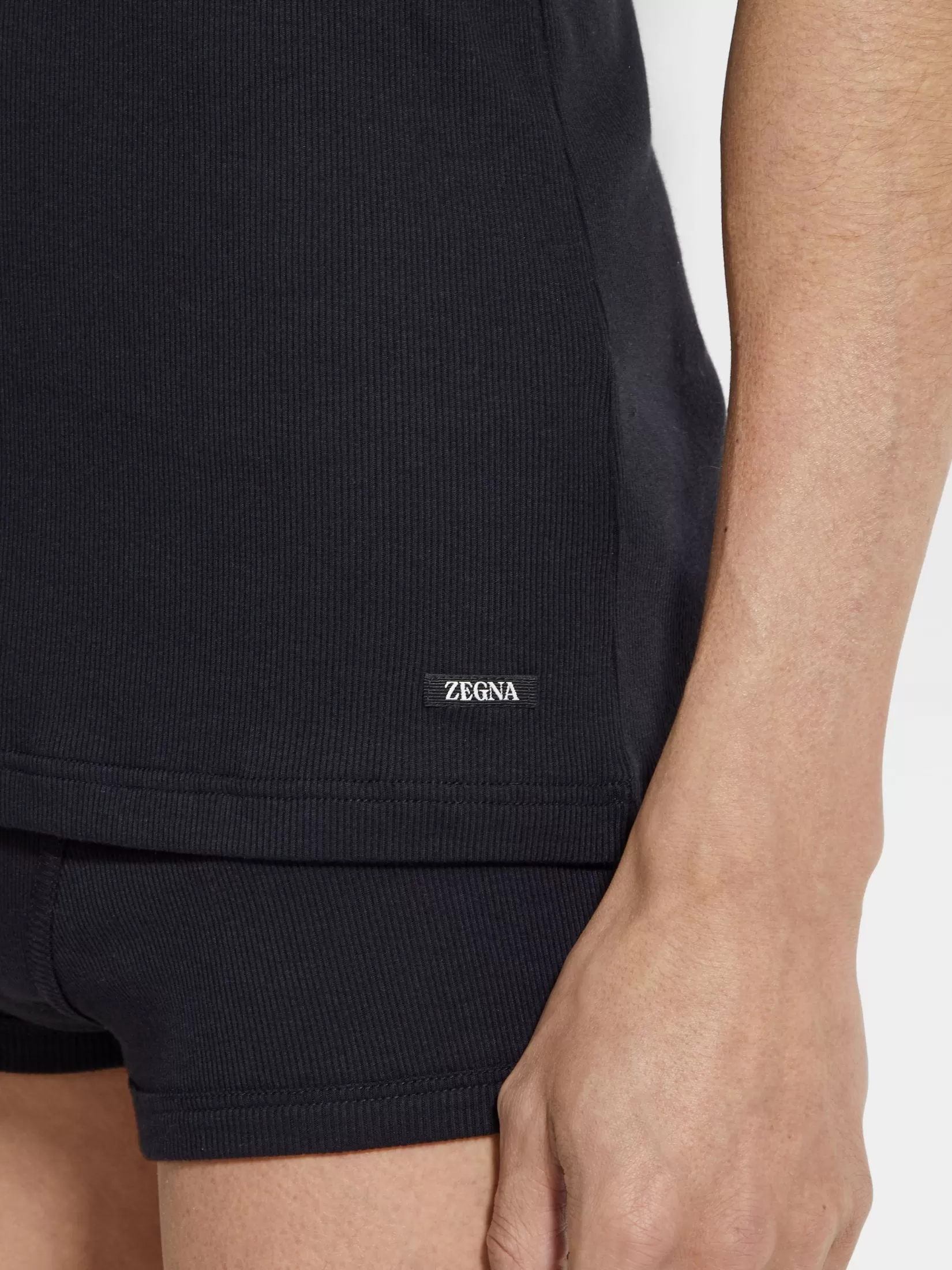 Store ZEGNA Camiseta de Tirantes en Mezcla de Algodón Color Negro