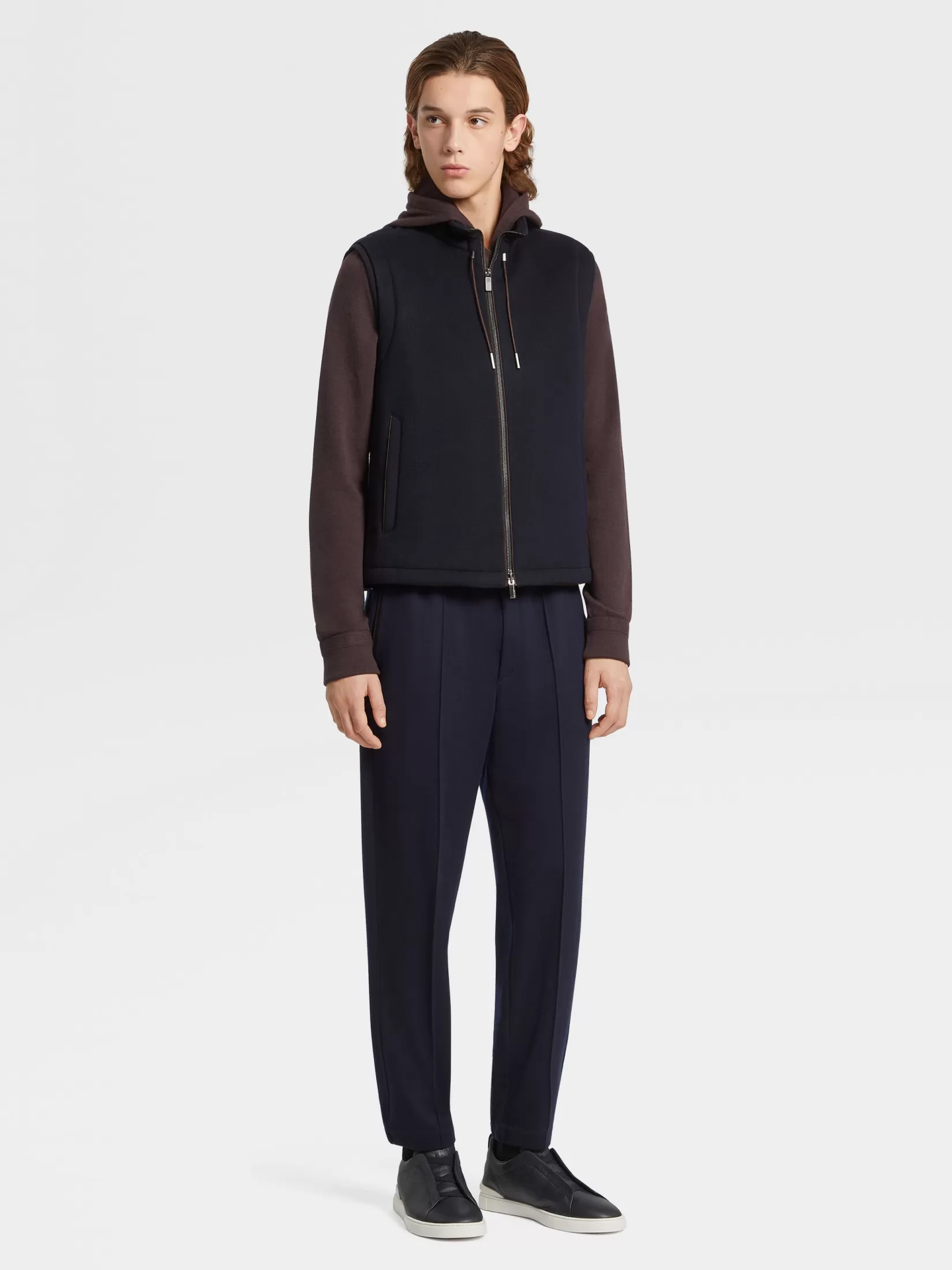 Flash Sale ZEGNA Chaleco de Lana 12milmil12 Down rellena de plumas AzulMarino