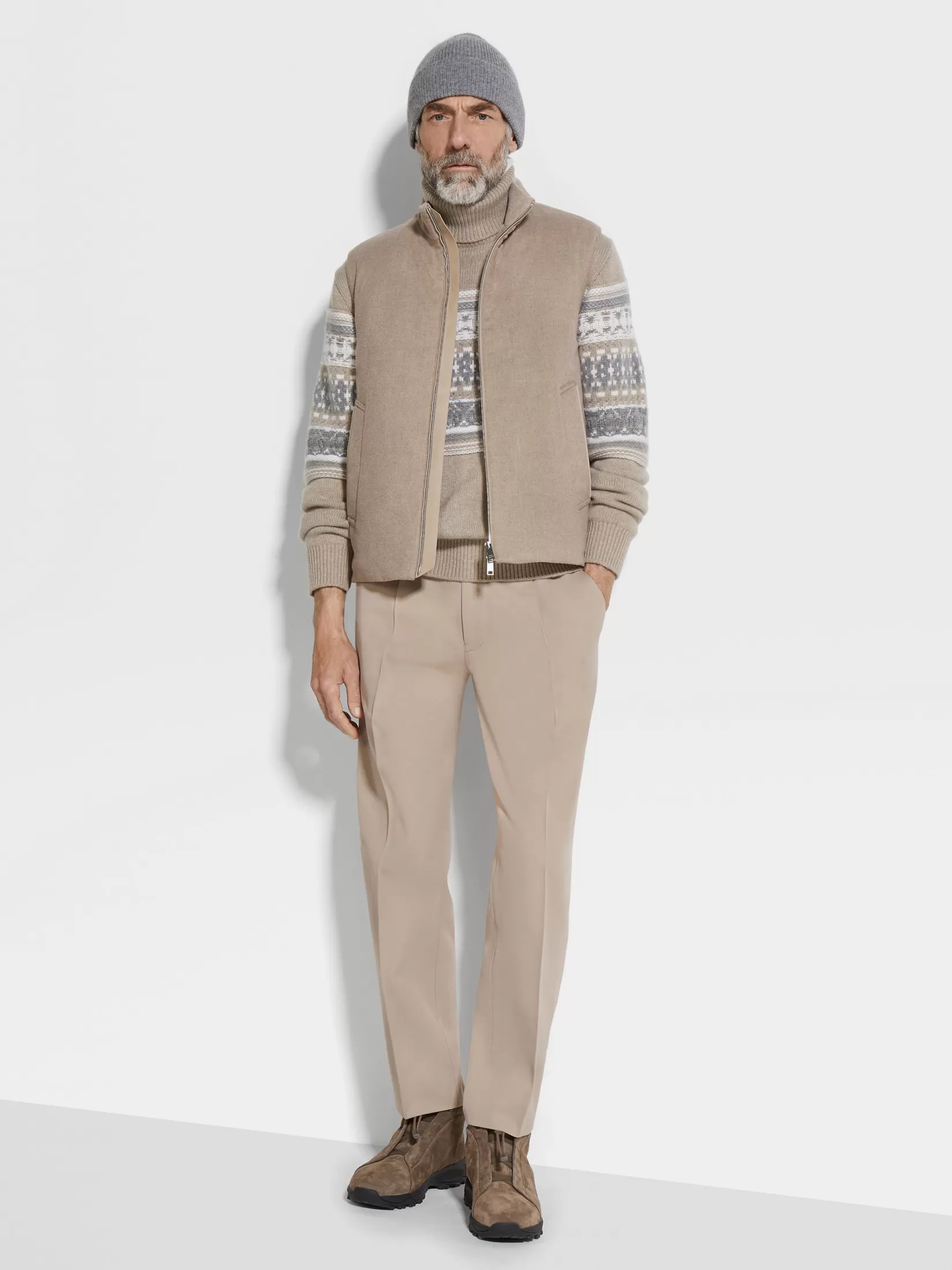 Best ZEGNA Chaleco en Oasi Cashmere Elements Grispardoclaro