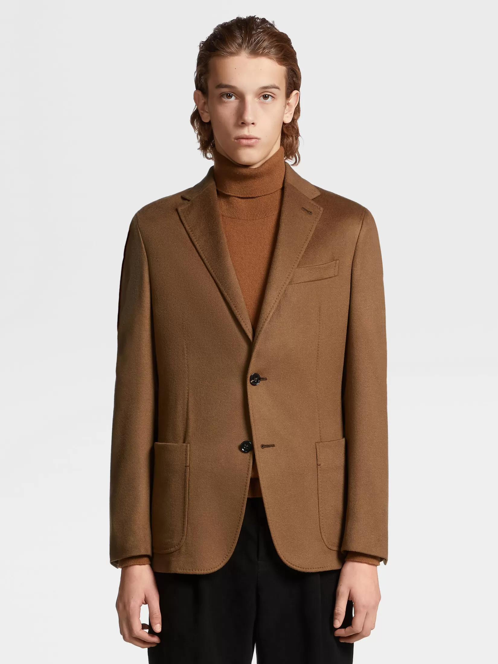 Flash Sale ZEGNA Chaqueta Camisera en Oasi Cashmere Color Foliage Oscuro Foliageoscuro