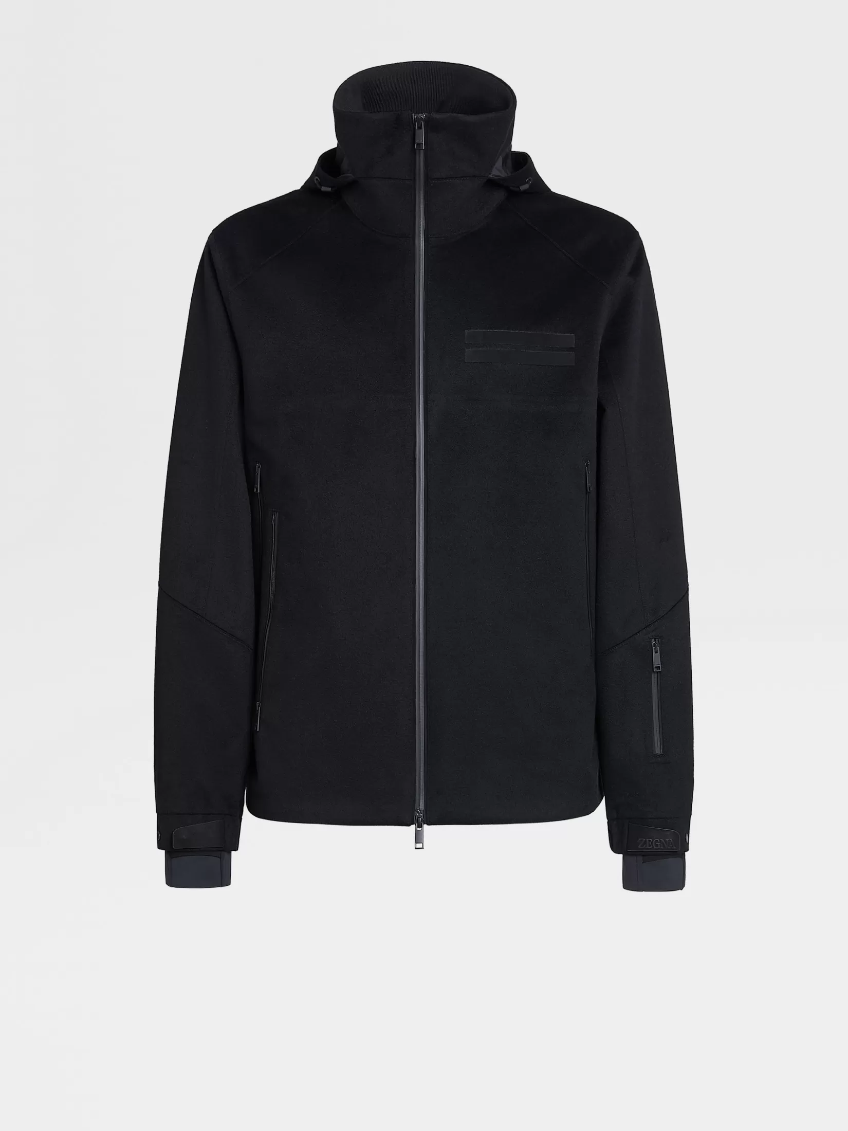 New ZEGNA Chaqueta Camisera en Oasi Cashmere Elements Negro