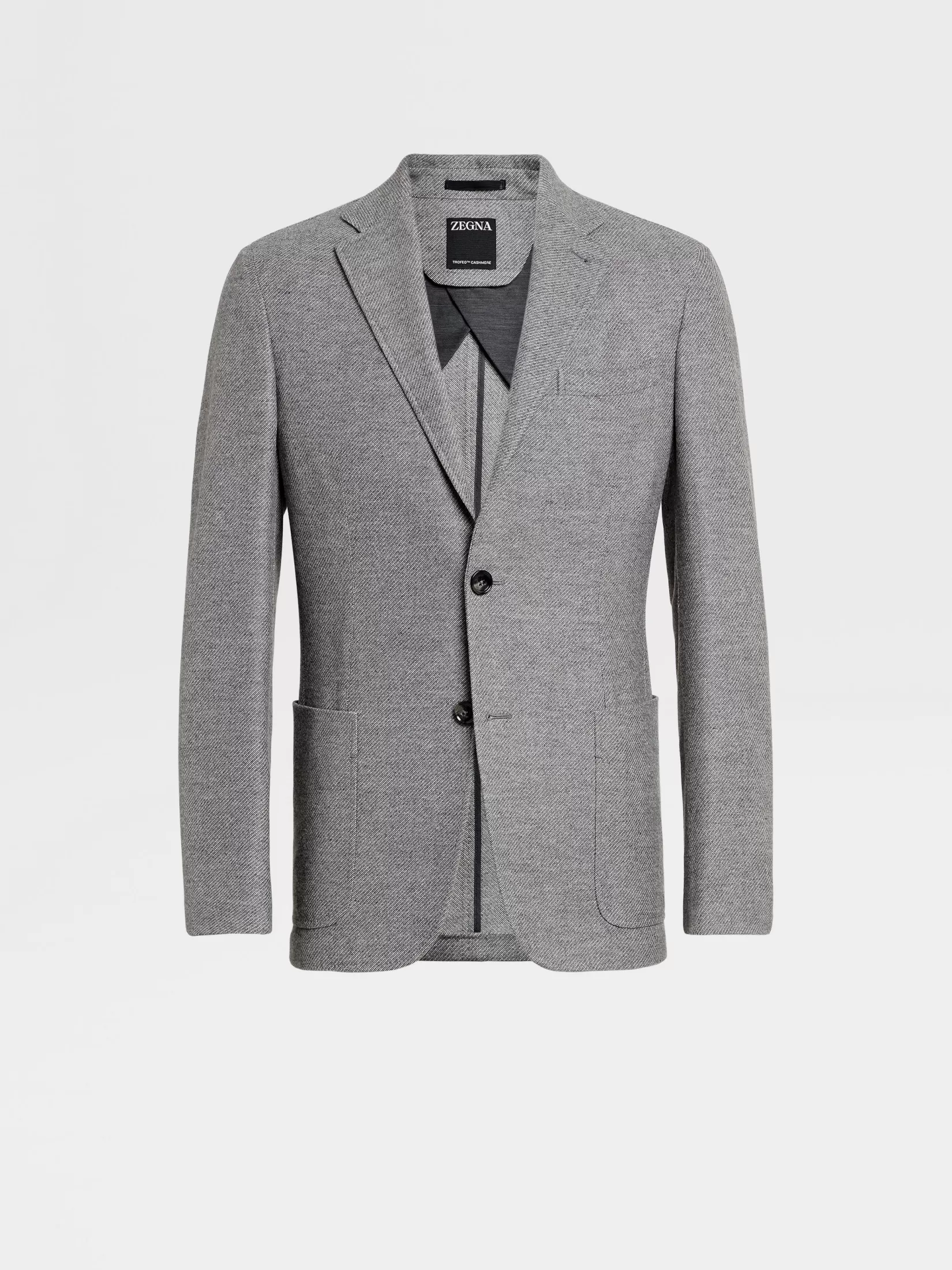 Online ZEGNA Chaqueta Camisera en Trofeo™ Cashmere Gris Mixto Grismixto