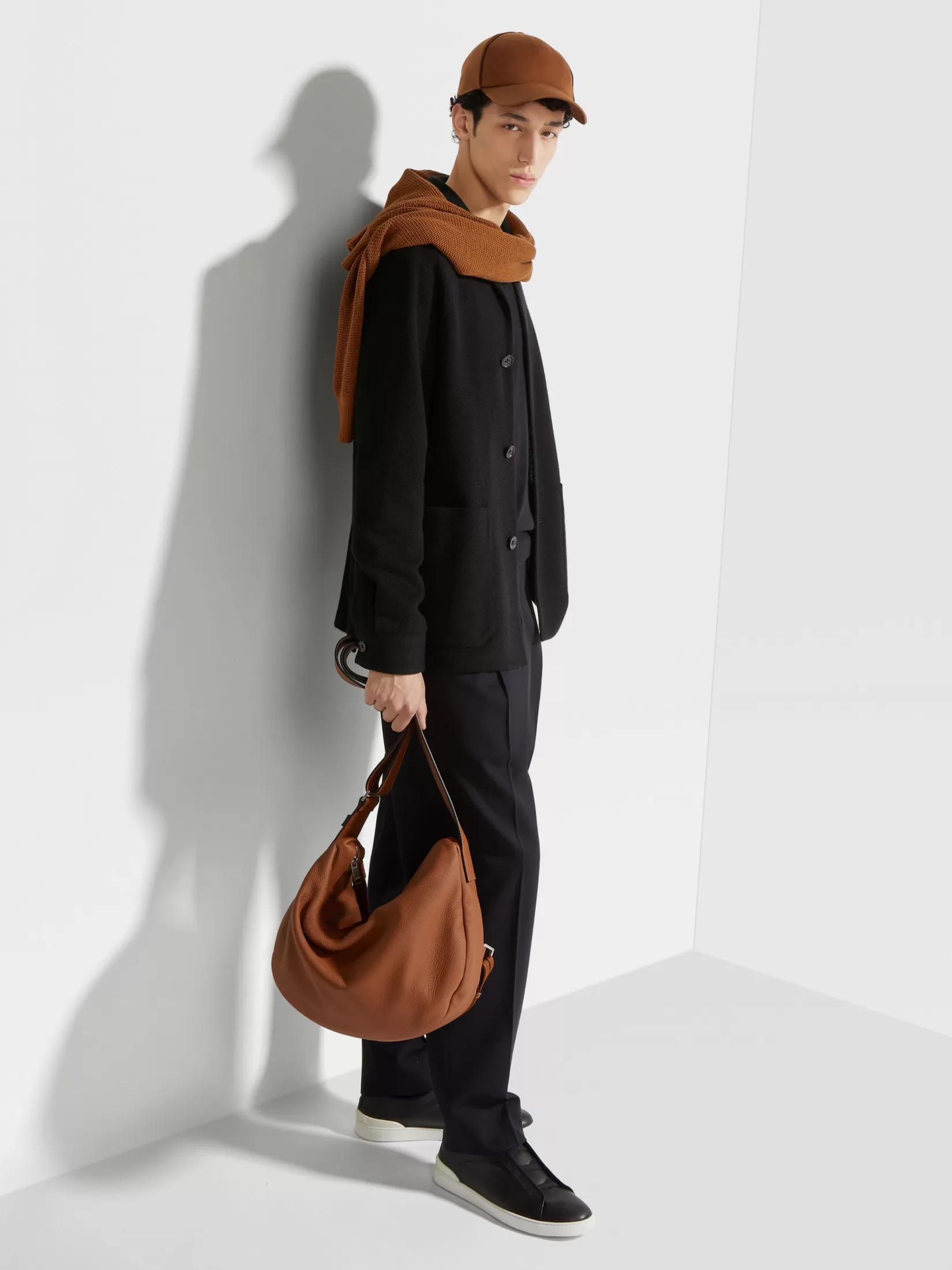 Hot ZEGNA Chaqueta Chore Alpe en Mezcla de Cachemira Jerseywear Negro