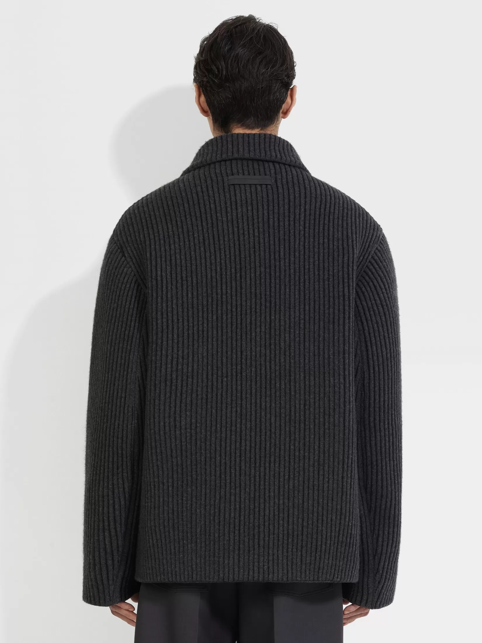 Best Sale ZEGNA Chaqueta Chore en Lana y Cachemira Color Gris Oscuro Mixto Grisoscuromixto