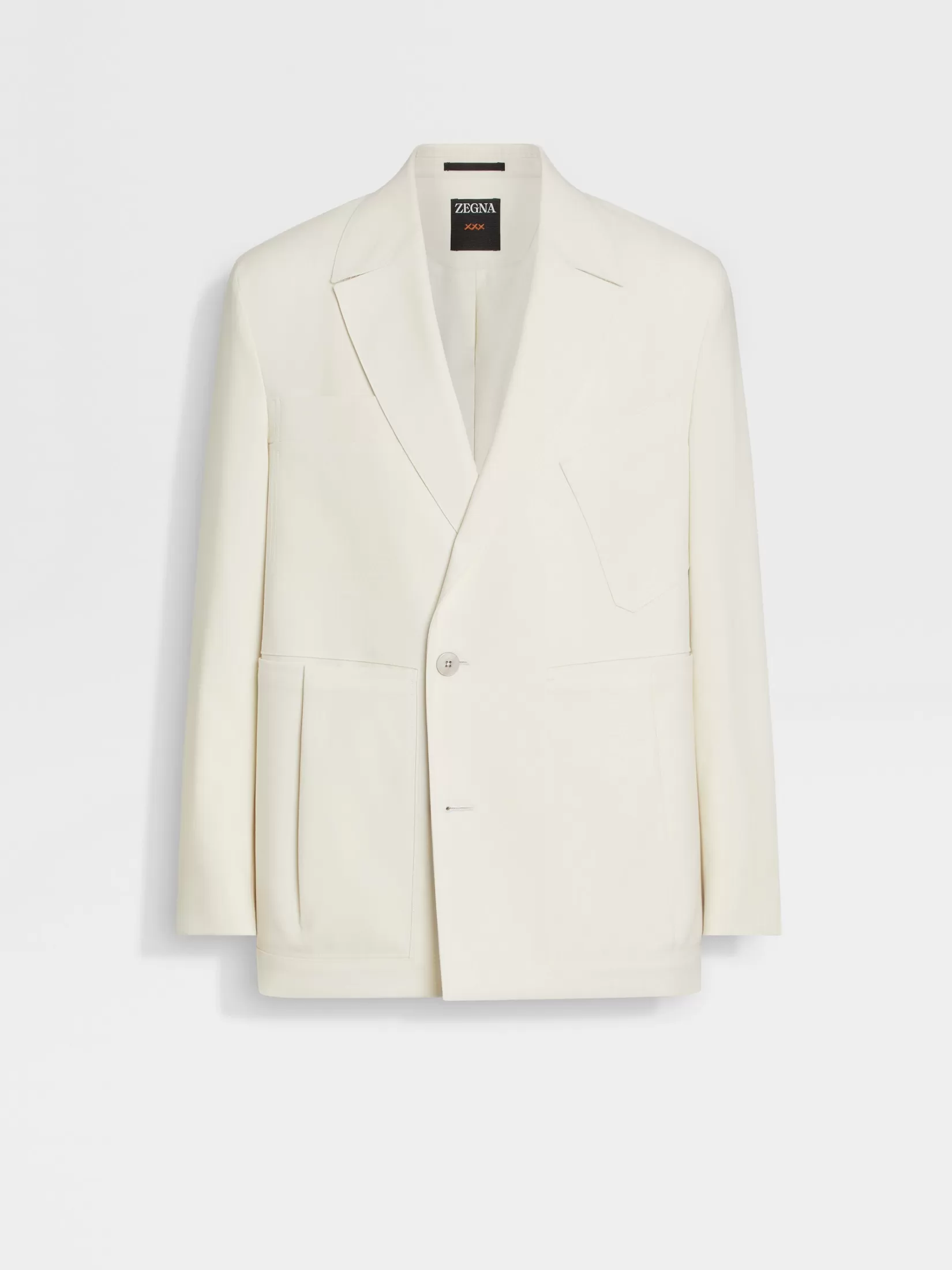 Cheap ZEGNA Chaqueta de Lana Color Blanco