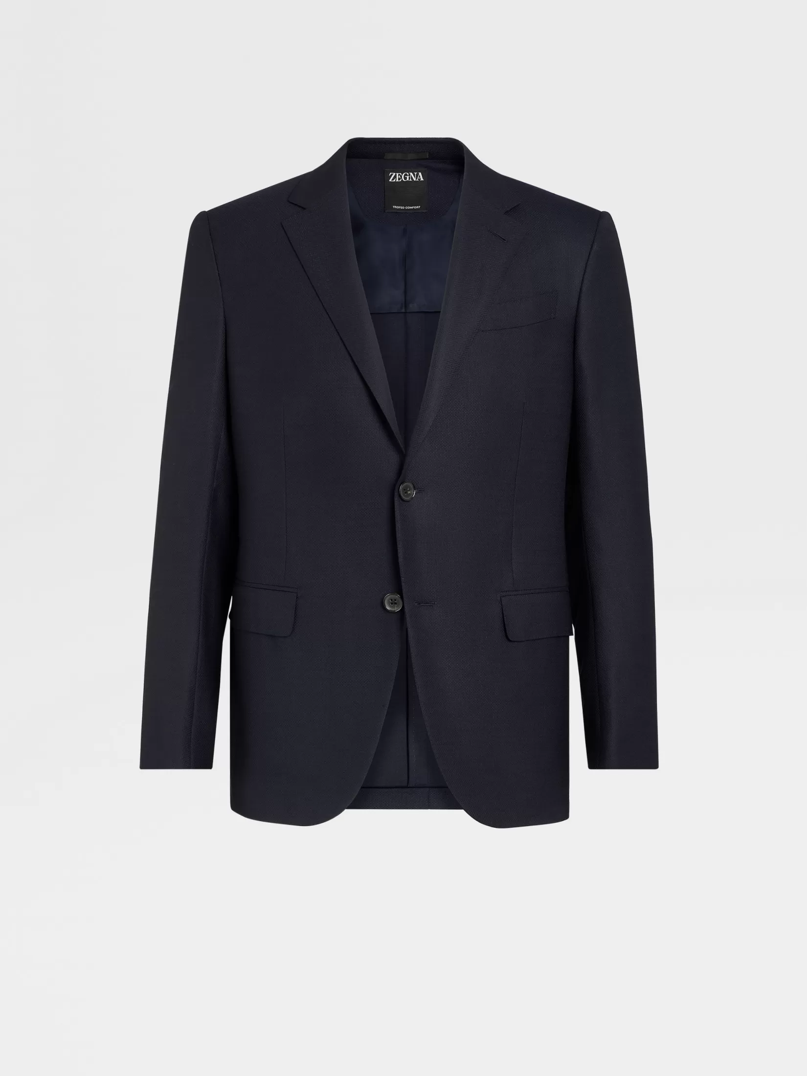 Outlet ZEGNA Chaqueta de Lana Elástica y Seda Trofeo™ Comfort Azul Marino Azulmarino
