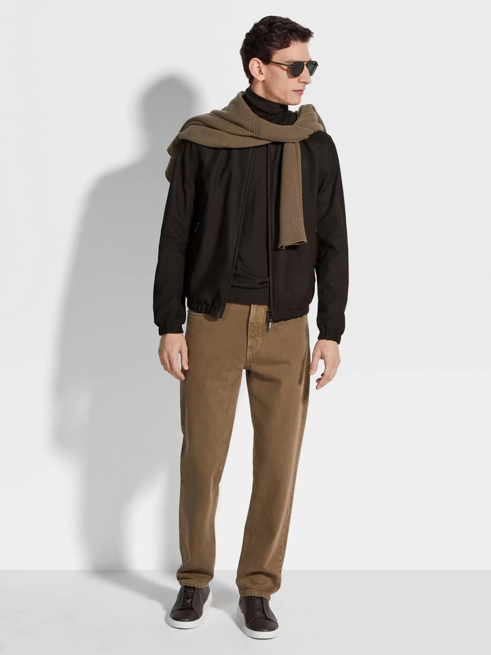 Cheap ZEGNA Chaqueta Fina Reversible de Nobuk Marrónoscuro