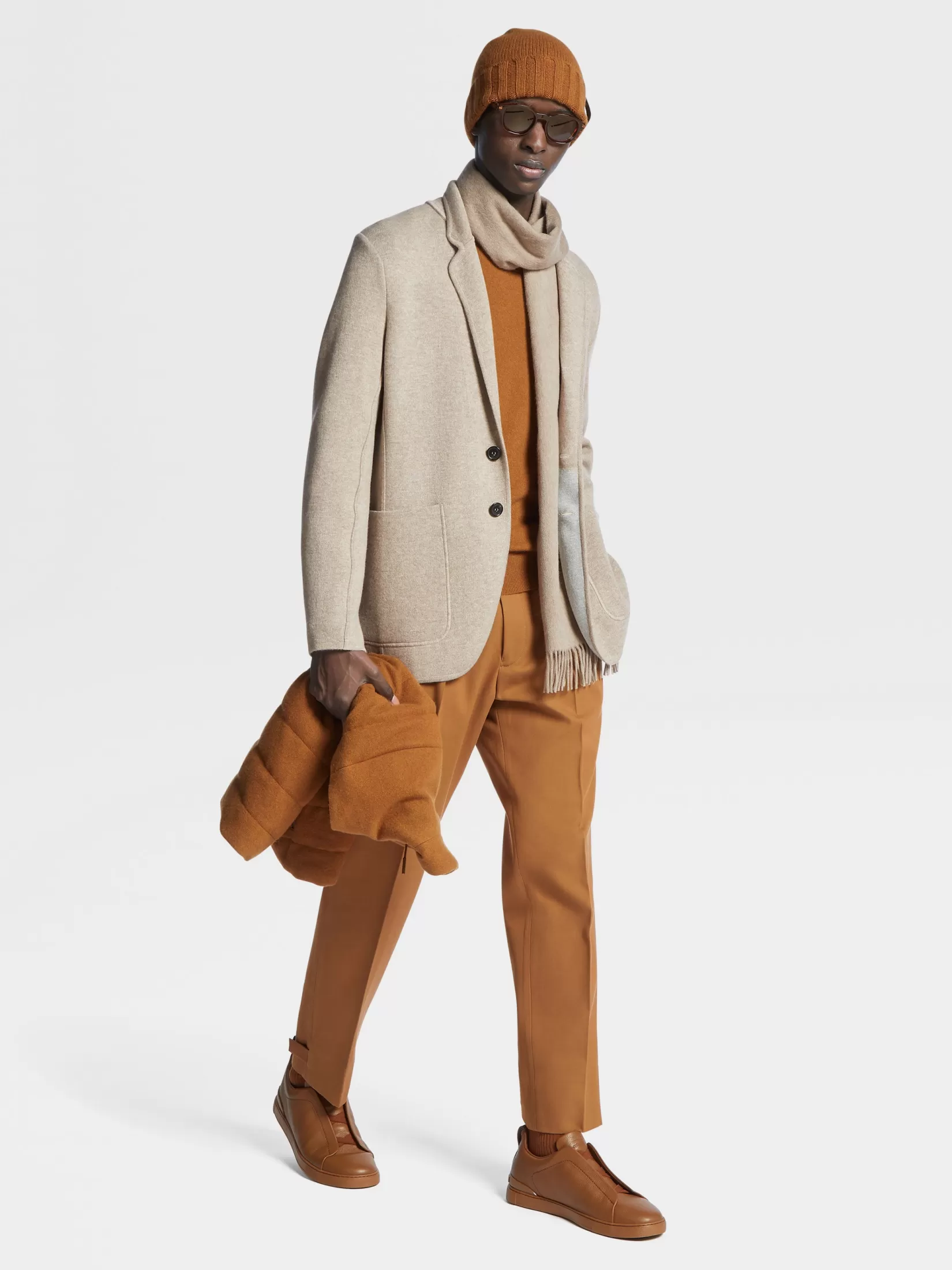 New ZEGNA Chaqueta Pure Cashmere en Gris Pardo Claro Grispardoclaro