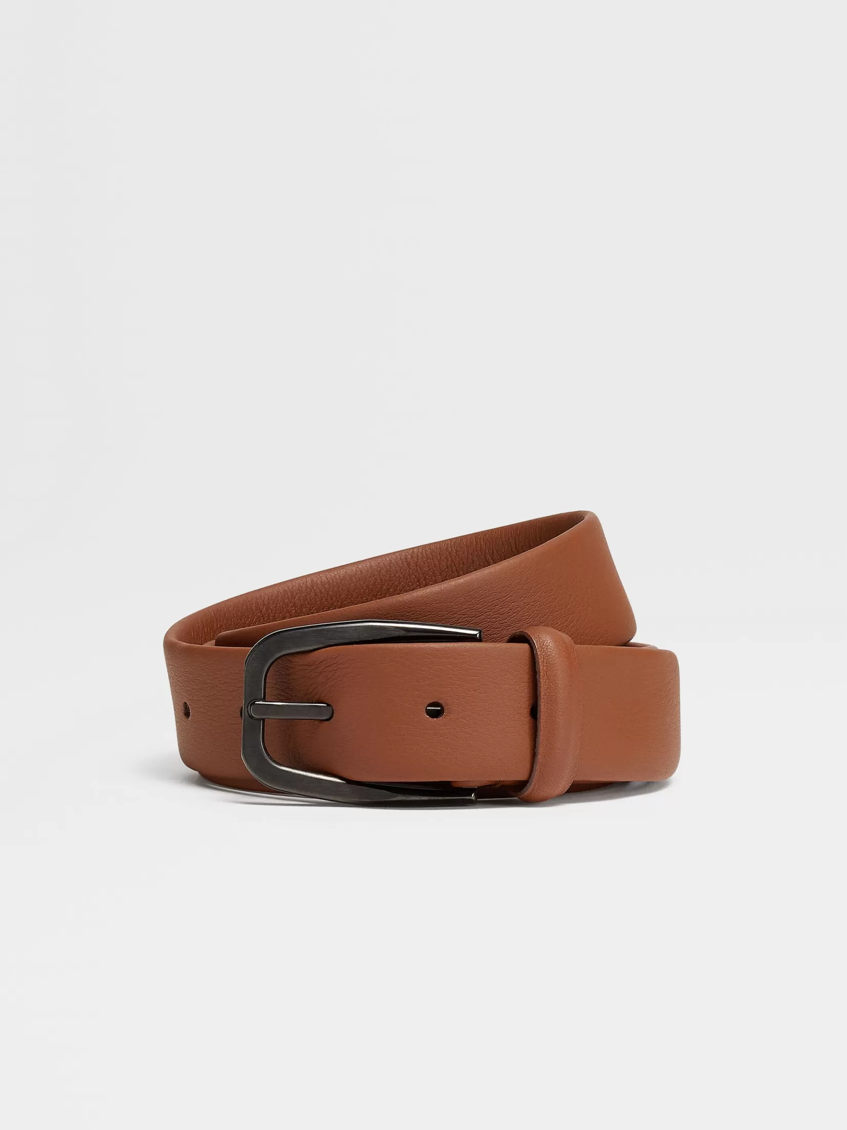 New ZEGNA Cinturón de Piel Color Foliage