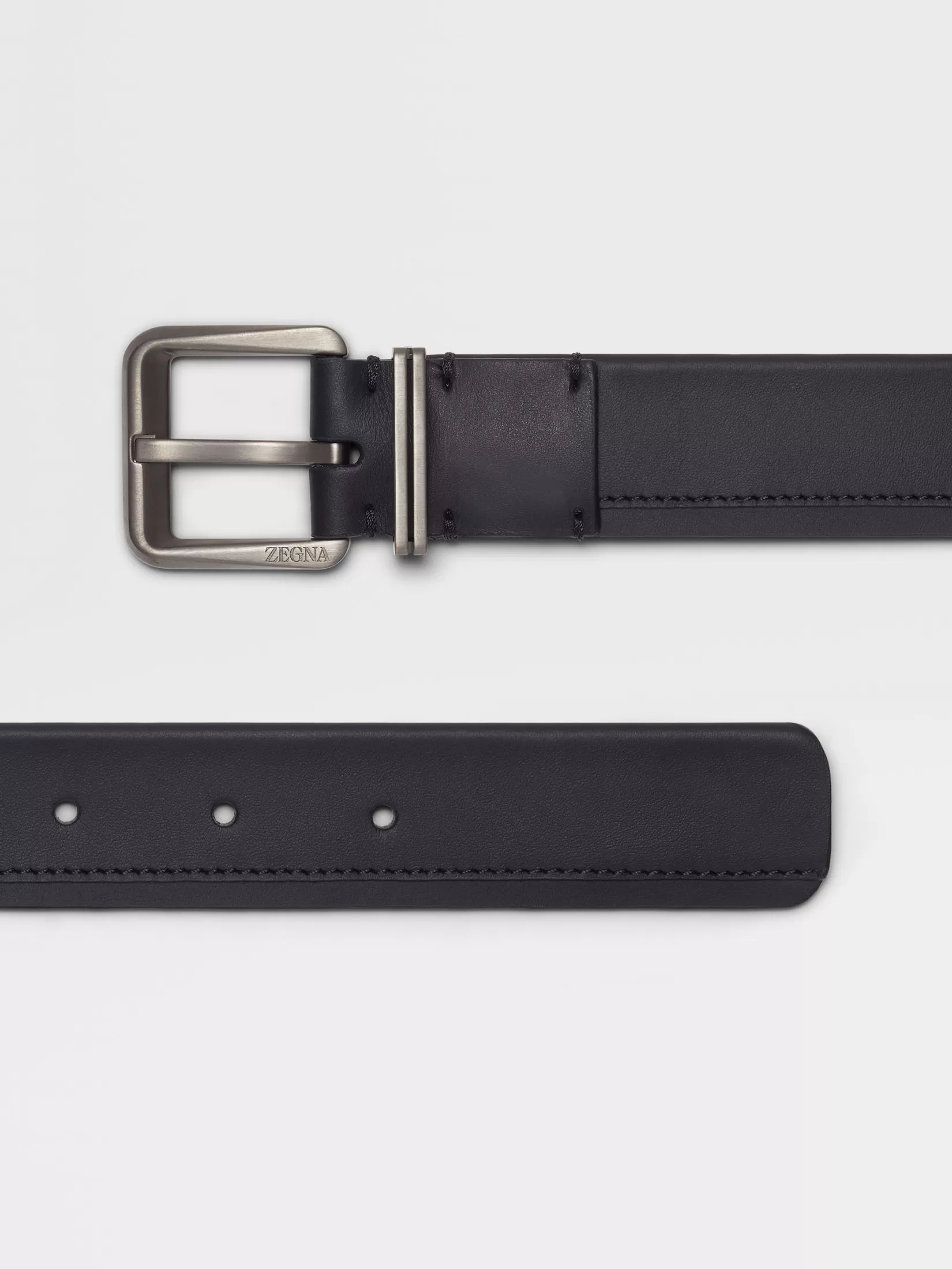 Flash Sale ZEGNA Cinturón de Piel Color Negro