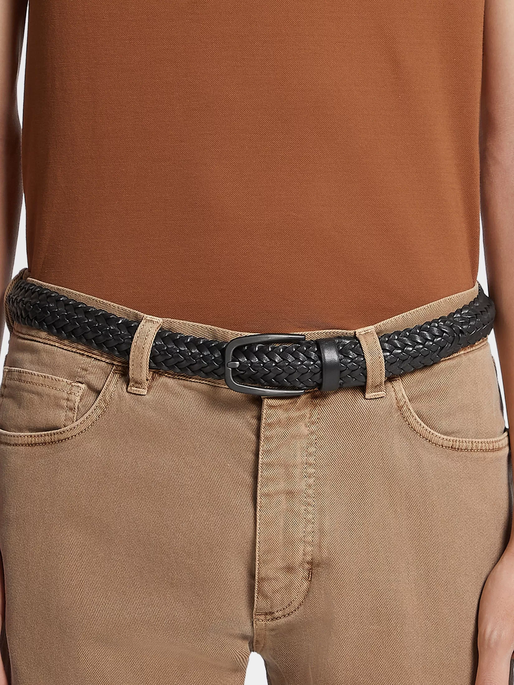 Store ZEGNA Cinturón de Piel Color Negro