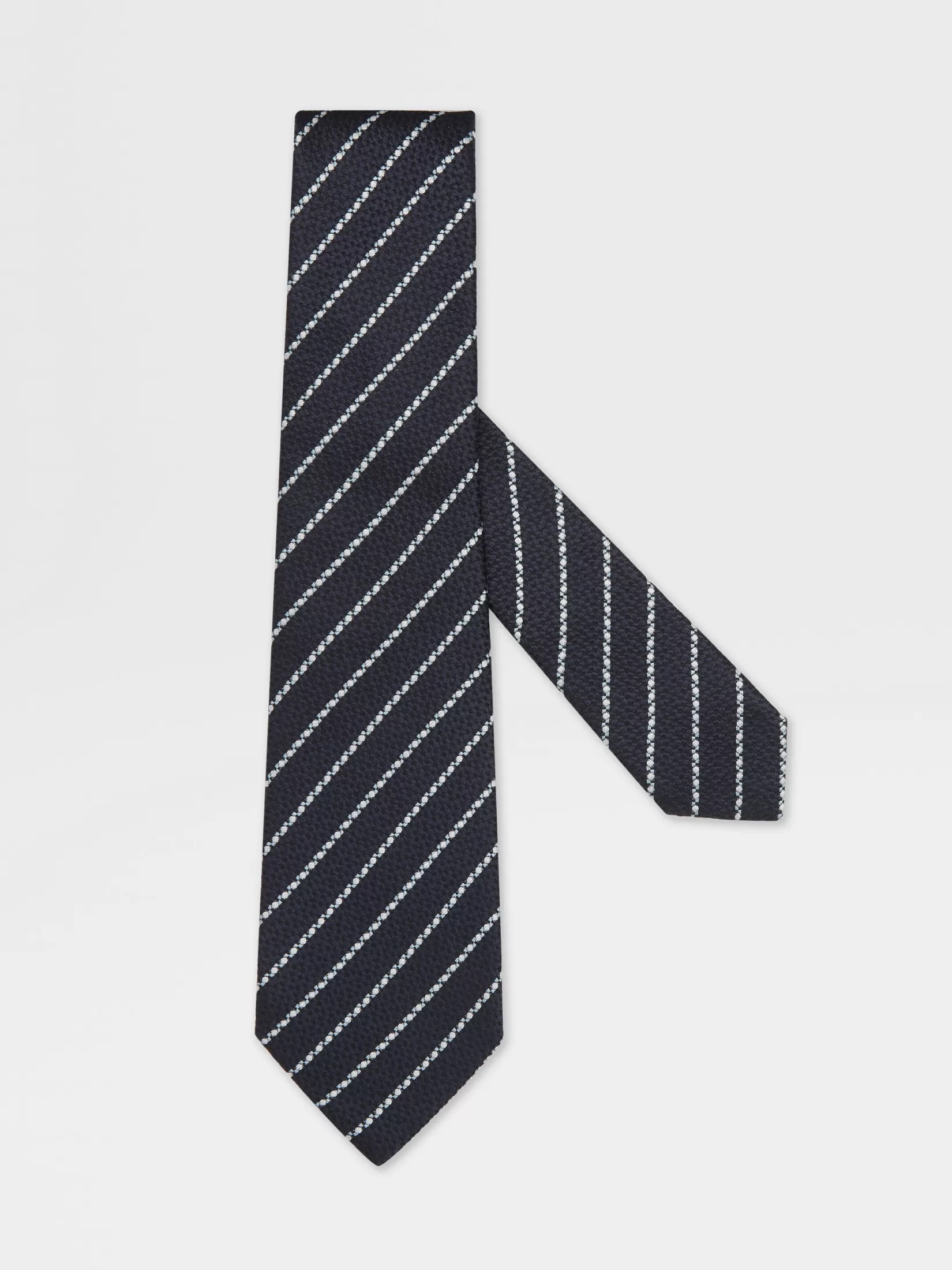 Outlet ZEGNA Corbata de Seda Azul Oscuro Azuloscuro