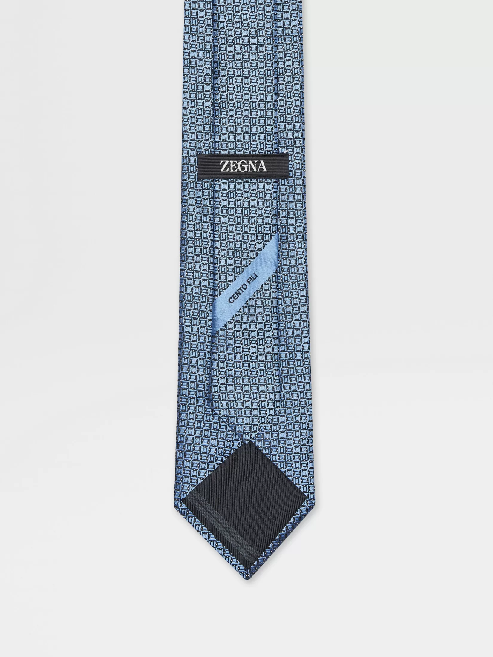 Hot ZEGNA Corbata de Seda CENTO FILI Color Azul Claro Azulclaro