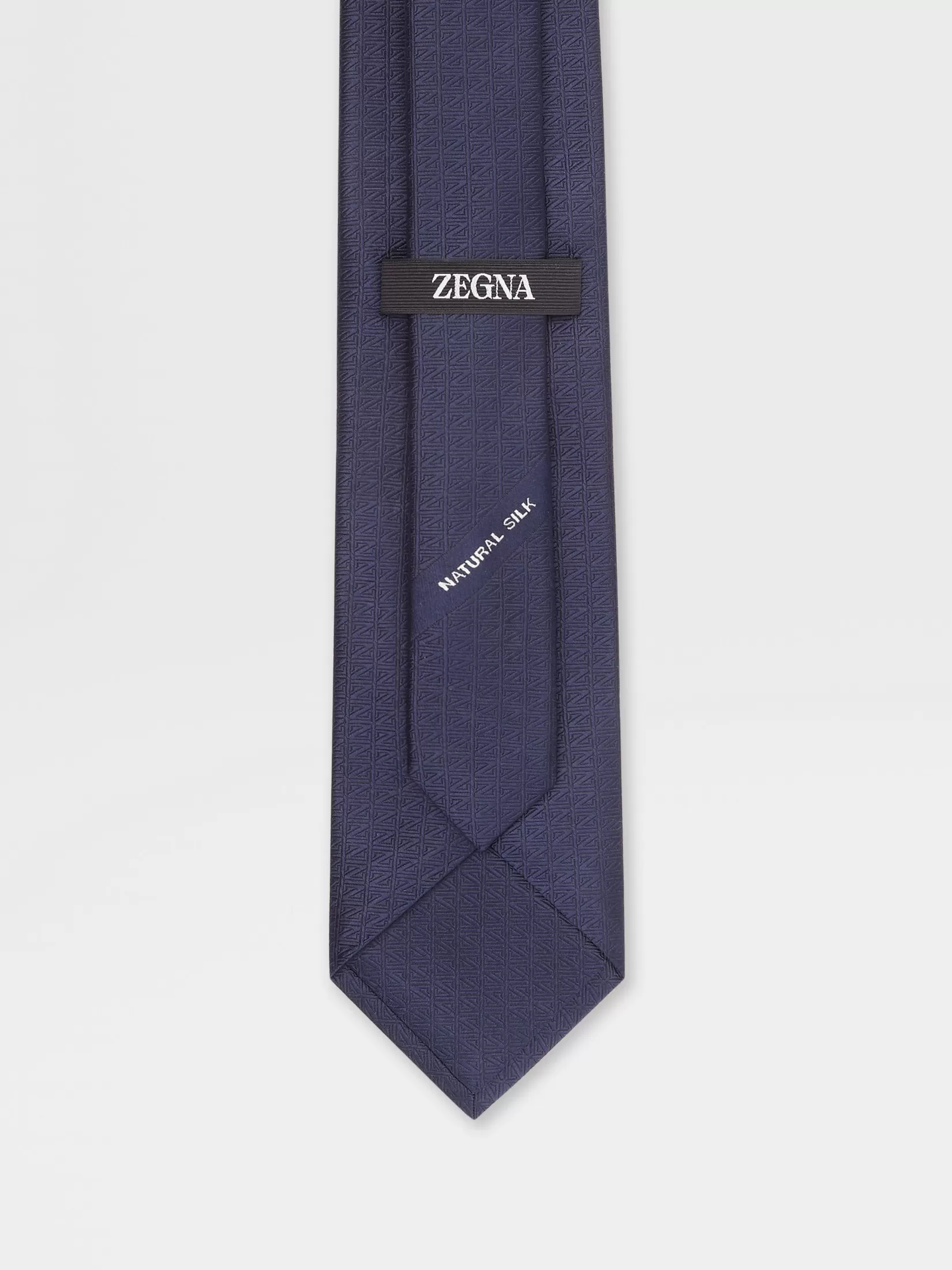 Outlet ZEGNA Corbata en Natural Silk Color Azul Oscuro Azuloscuro