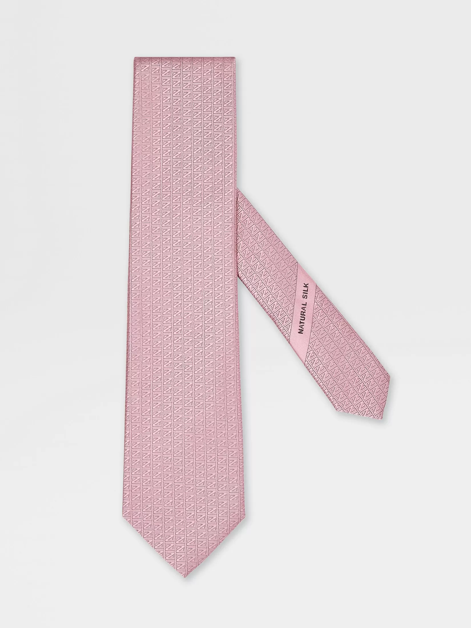 Best ZEGNA Corbata en Natural Silk Color Rosa