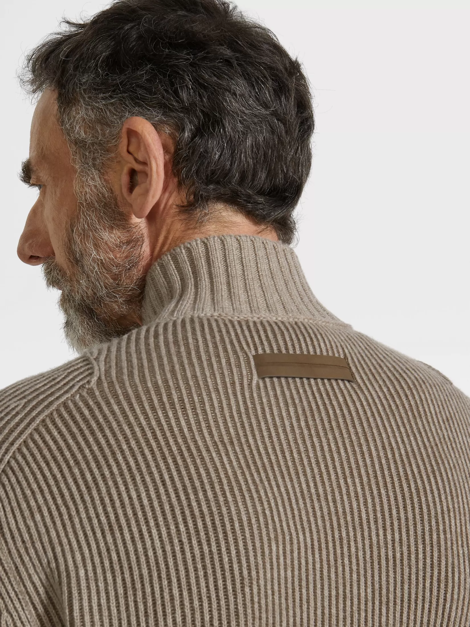 Best Sale ZEGNA Cárdigan con Cremallera en Oasi Cashmere Gris Pardo Claro y Caqui Mixto Grispardoclaro/Caquimixto