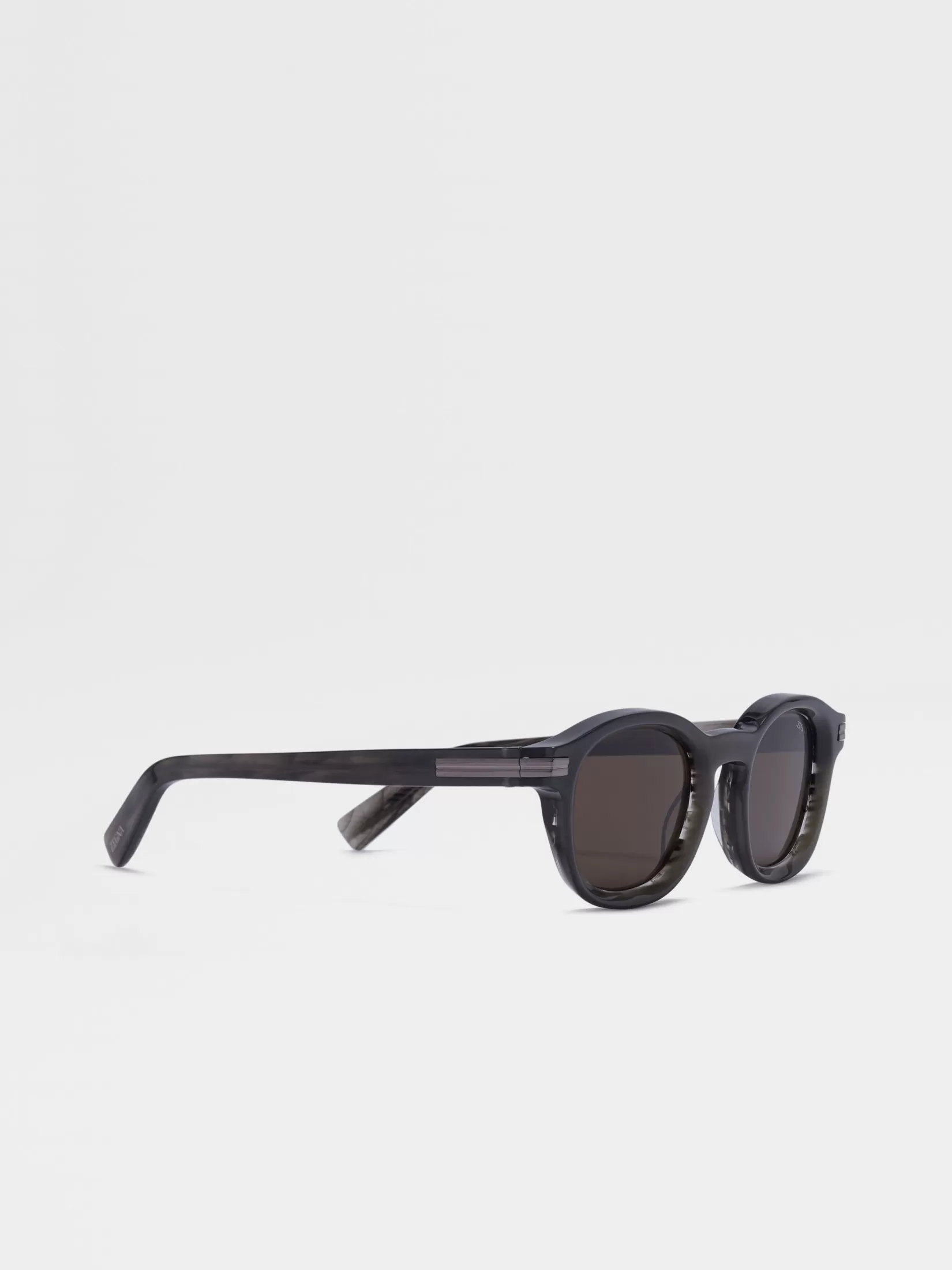 Shop ZEGNA Gafas de Sol Aurora I en Acetato Color Gris Ópalo y Gris a Rayas Grisópalo/Grisarayas