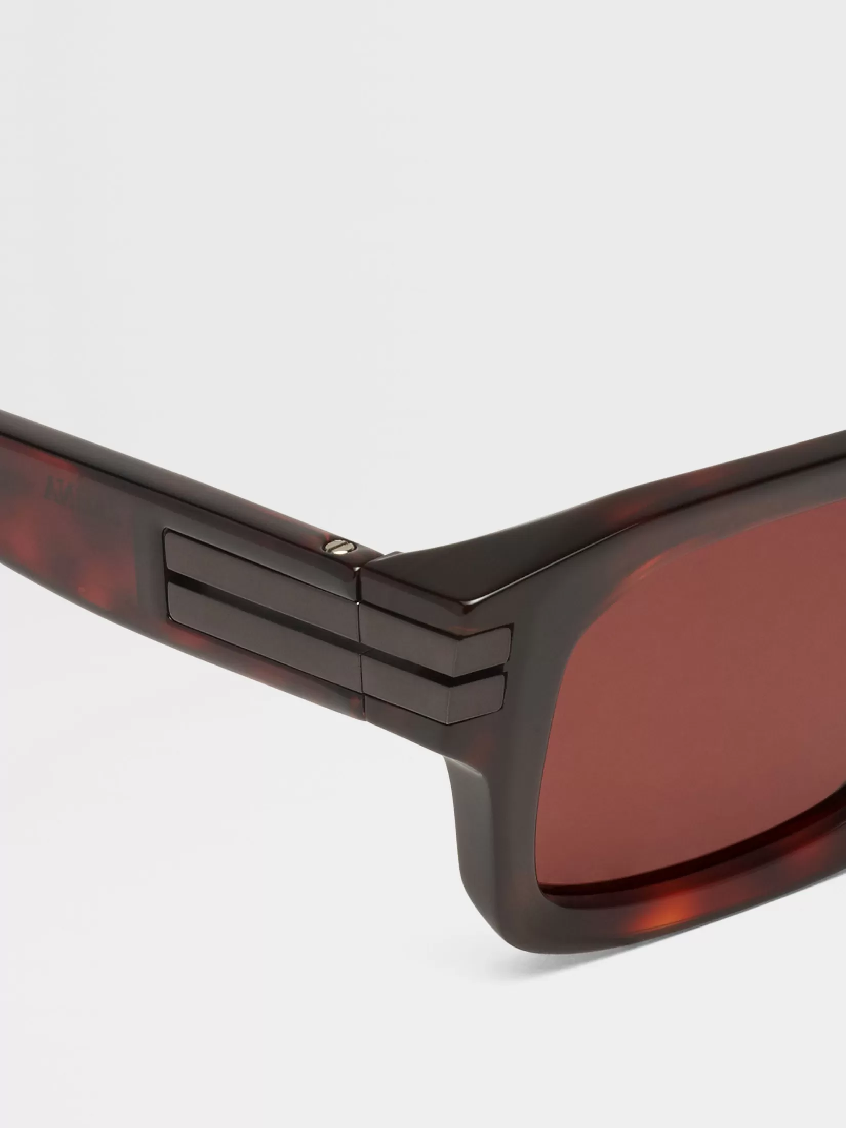 Sale ZEGNA Gafas de Sol en Acetato Rojo Habana Rojohabana
