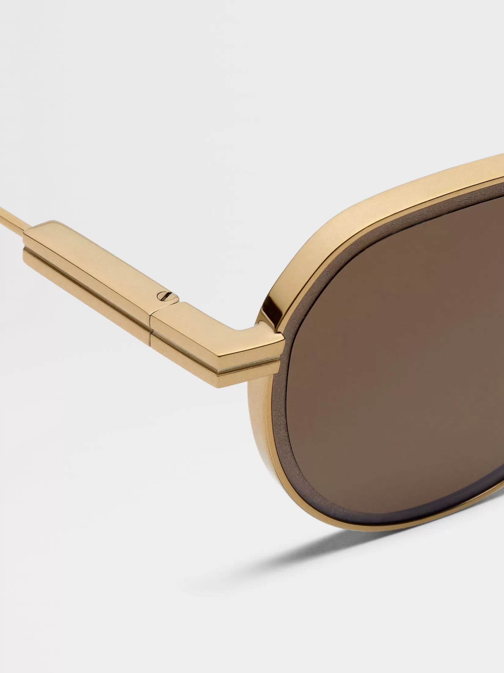 Hot ZEGNA Gafas de Sol en Metal Color Amarillo Latón Amarillolatón