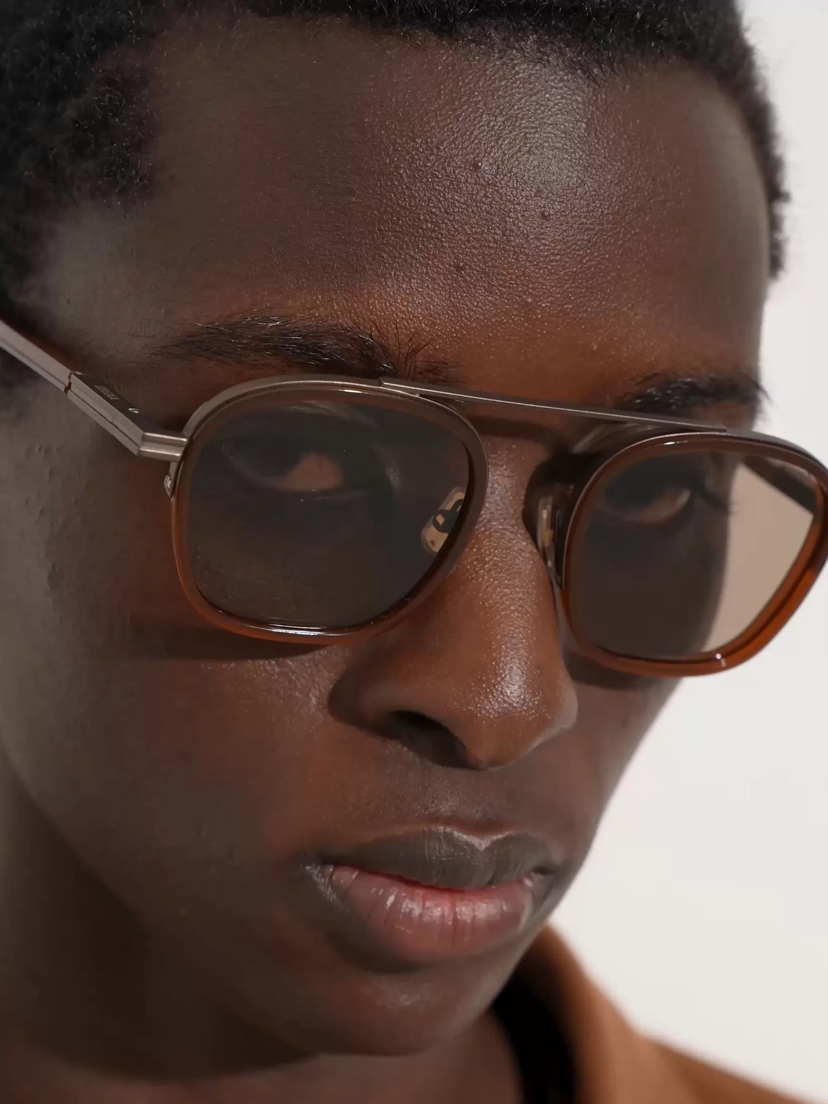 Outlet ZEGNA Gafas de Sol Orizzonte I en Acetato y Metal Color Foliage Oscuro Foliageoscuro