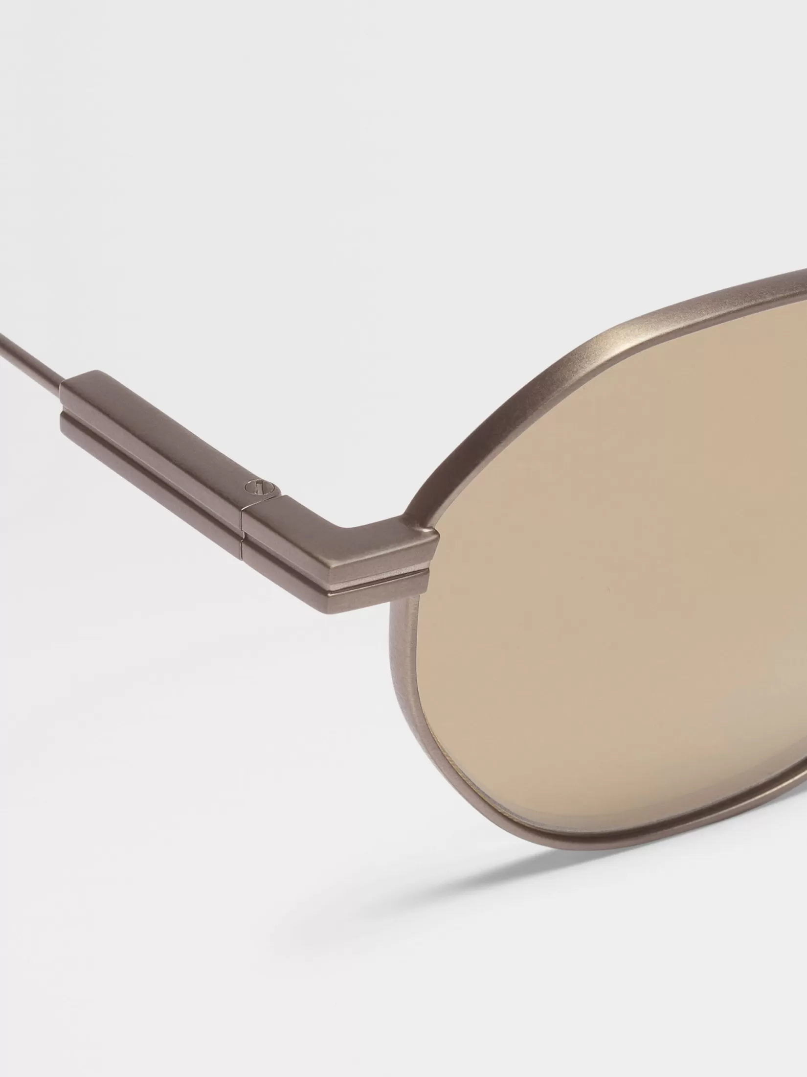 Discount ZEGNA Gafas de Sol Plegables en Titanio Color Bronce Claro Bronceclaro