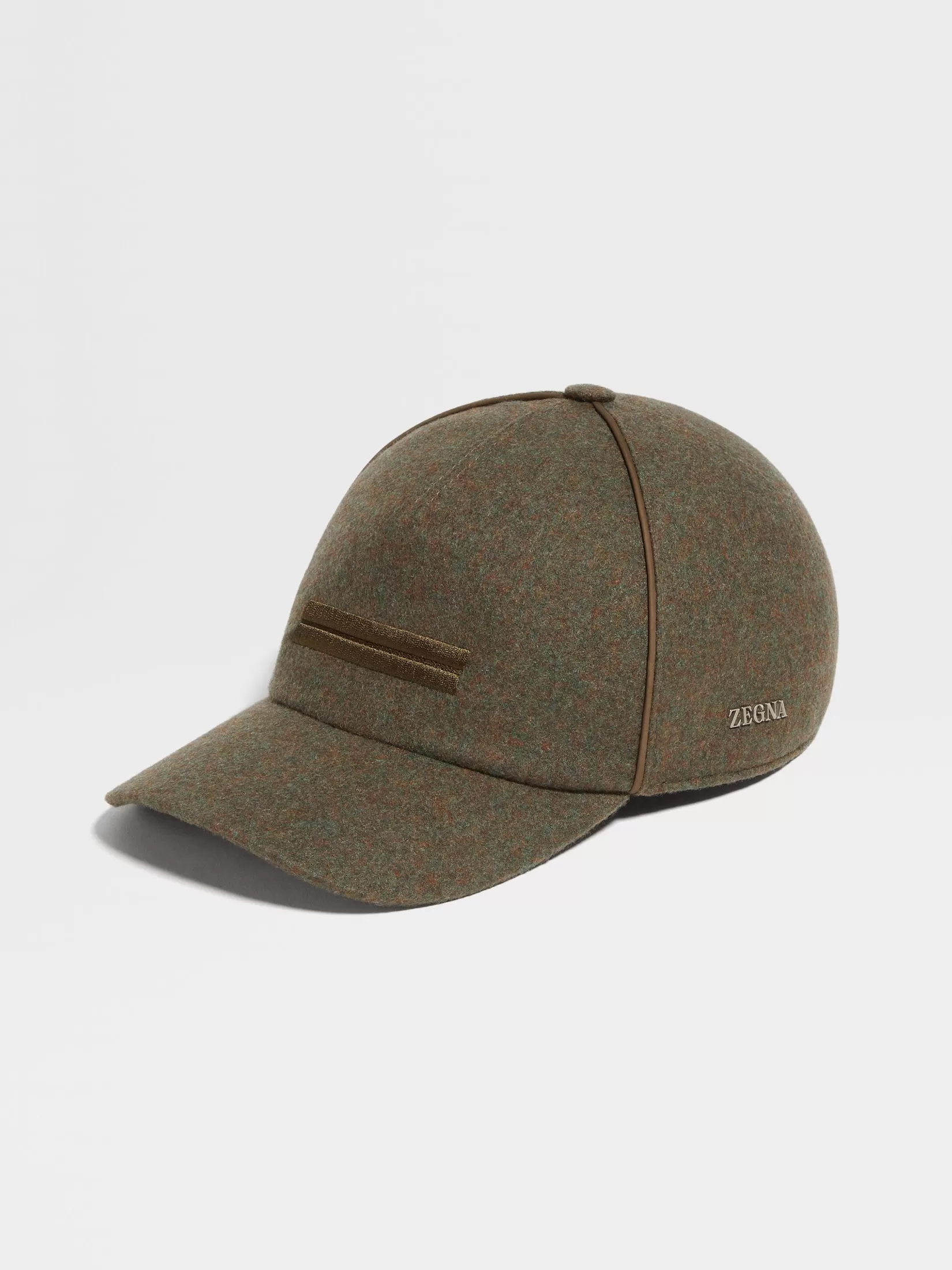 Sale ZEGNA Gorra de Béisbol en Oasi Cashmere Color Verde Militar Jaspeado Verdemilitarjaspeado