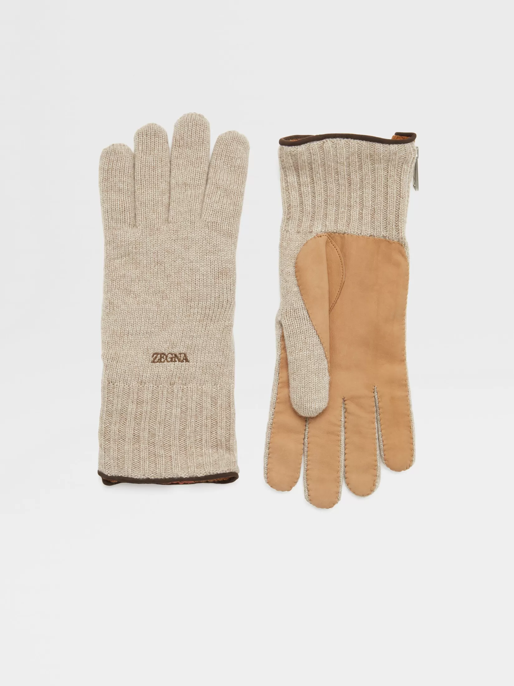 Flash Sale ZEGNA Guantes en Oasi Cashmere Color Beige