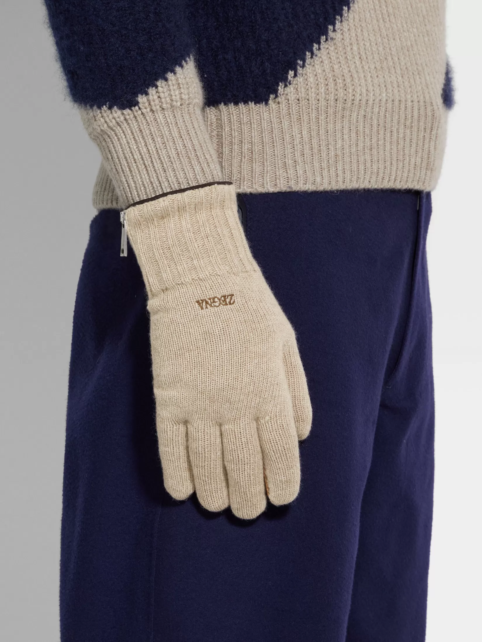 Flash Sale ZEGNA Guantes en Oasi Cashmere Color Beige