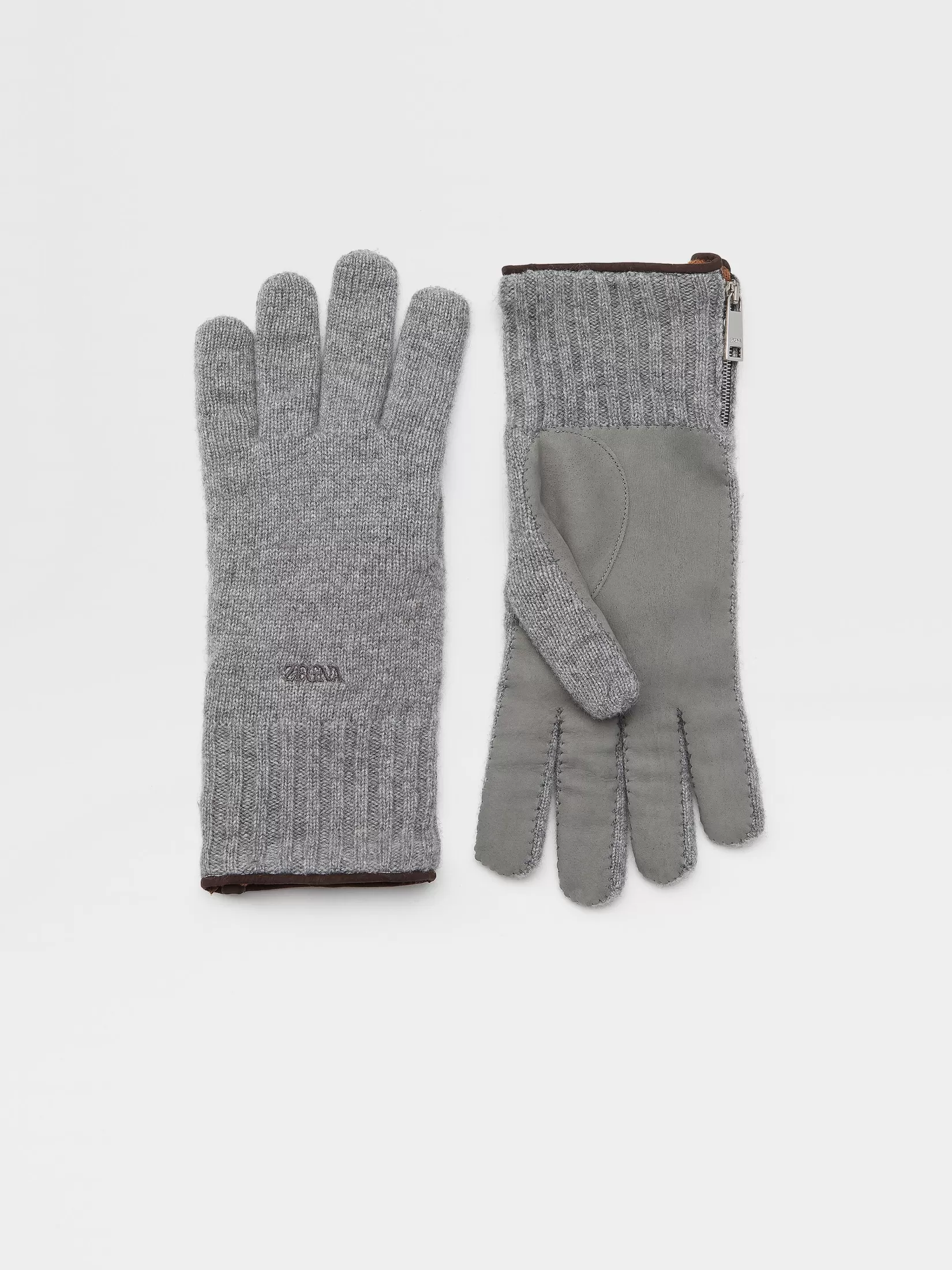 Flash Sale ZEGNA Guantes en Oasi Cashmere Color Gris