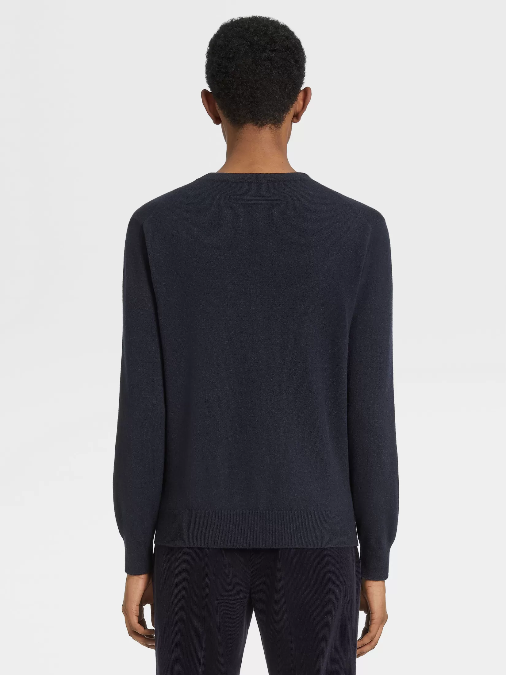 Outlet ZEGNA Jersey de Cuello Redondo en Oasi Cashmere Azul Marino Mixto Azulmarinomixto