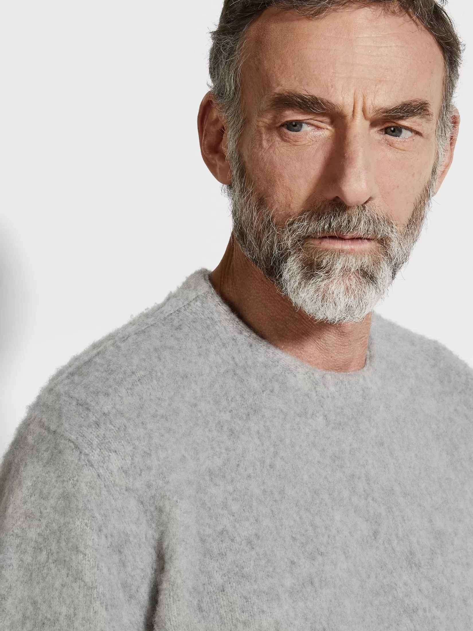 New ZEGNA Jersey de Cuello Redondo en Oasi Cashmere Gris Claro Mixto Grisclaromixto