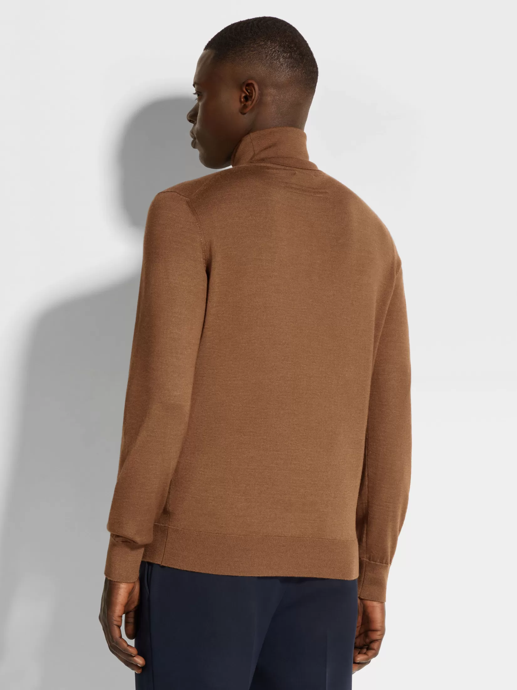 Discount ZEGNA Jersey de Cuello Vuelto en Cashseta Color Foliage Oscuro Mixto Foliageoscuromixto