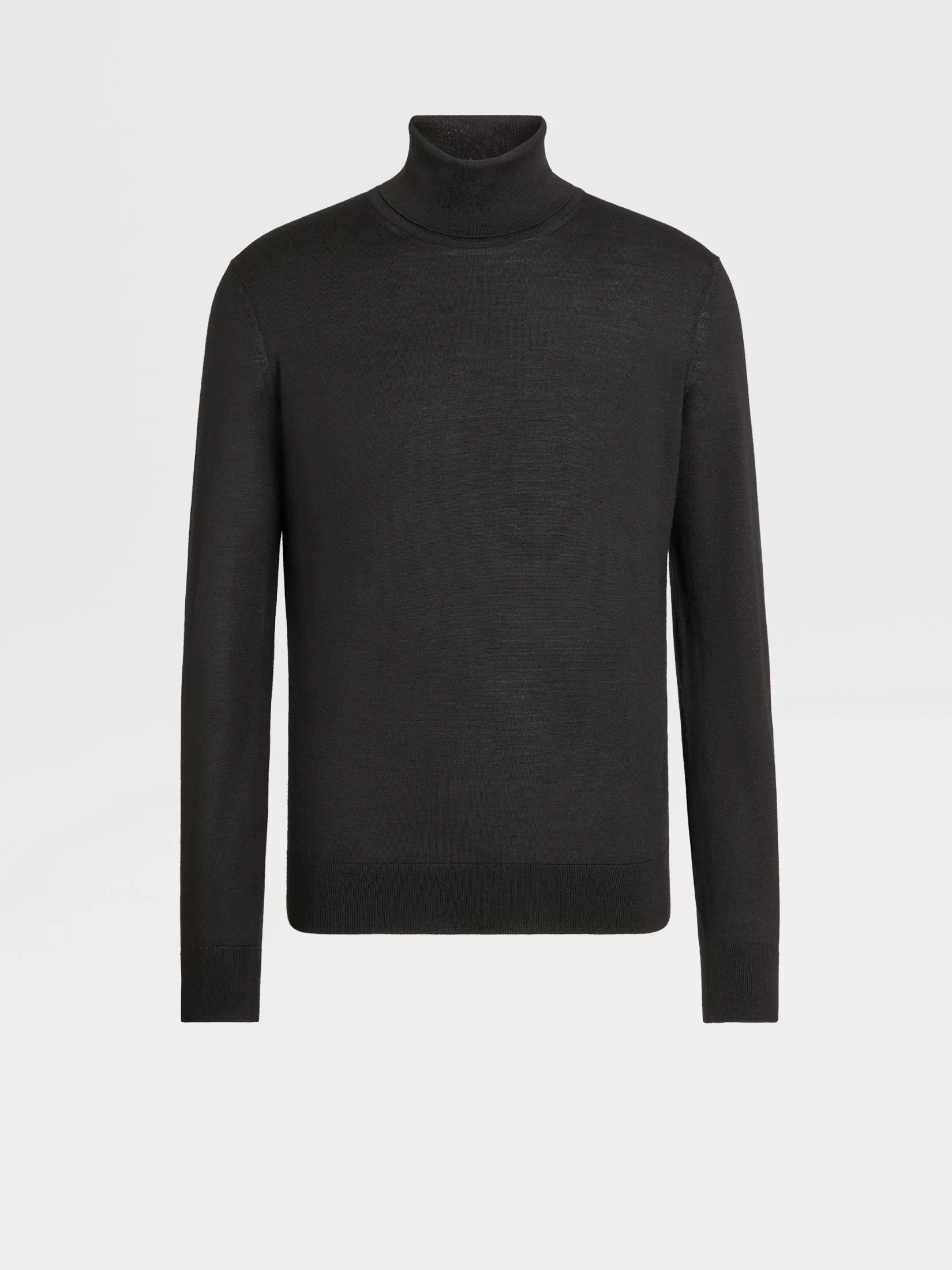 Cheap ZEGNA Jersey de Cuello Vuelto en Cashseta Negro
